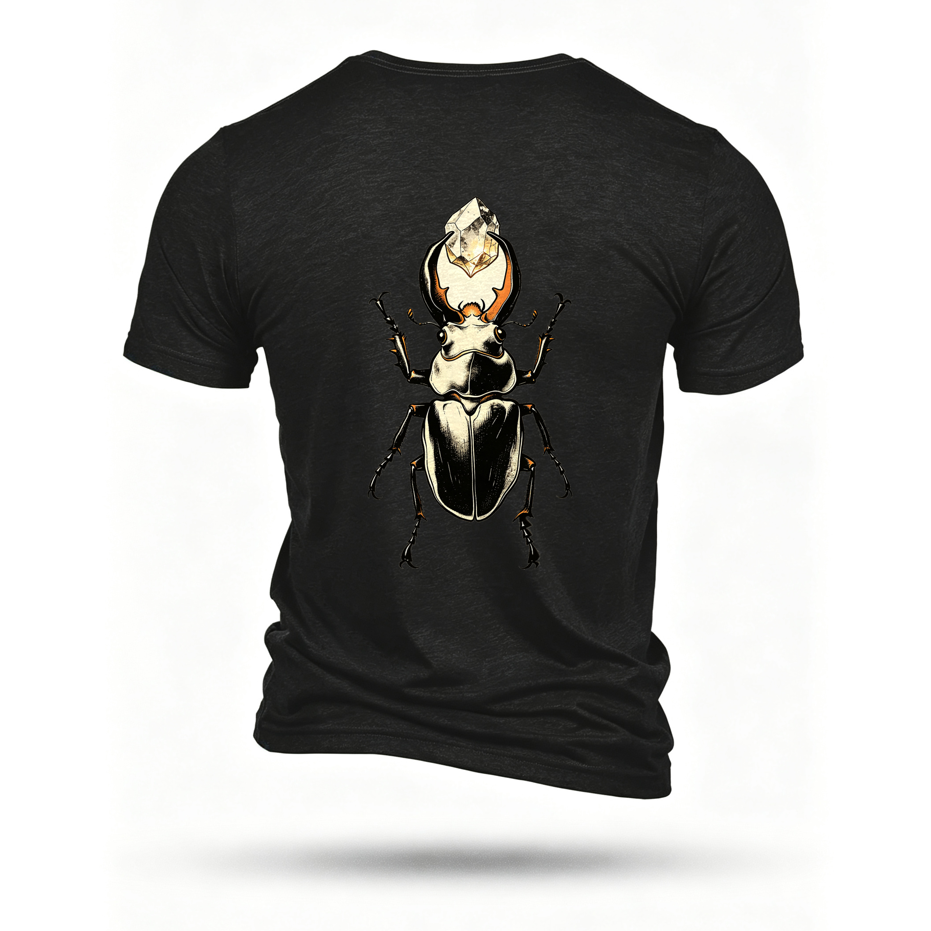 Black T-shirt, back print