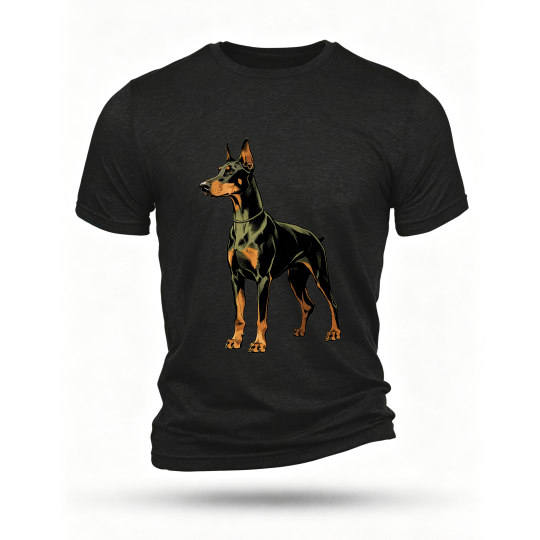 Black T-shirt, front print