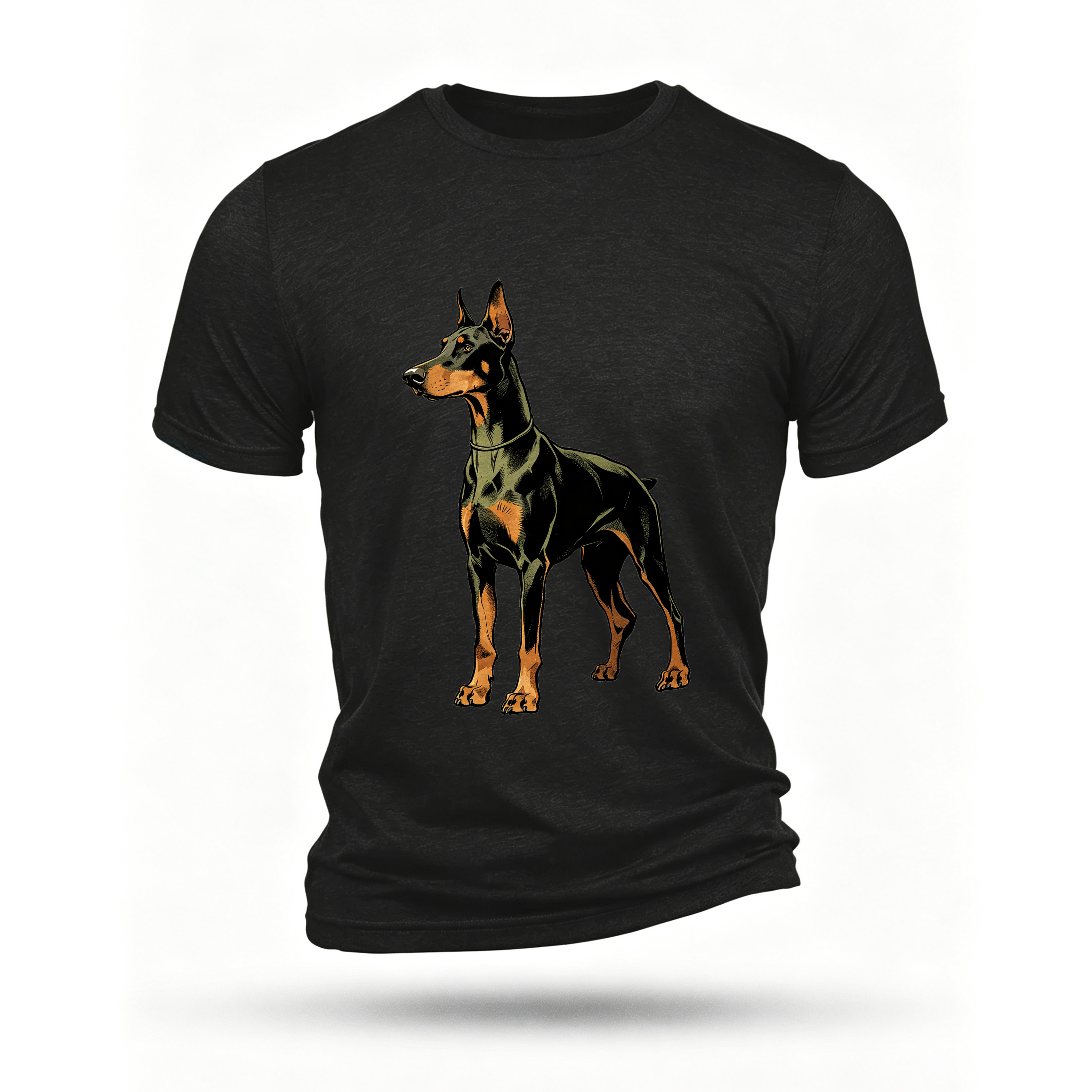 Black T-shirt, front print