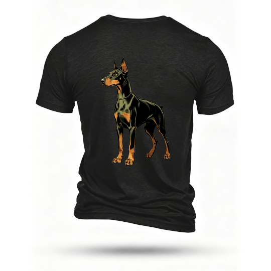 Black T-shirt, back print