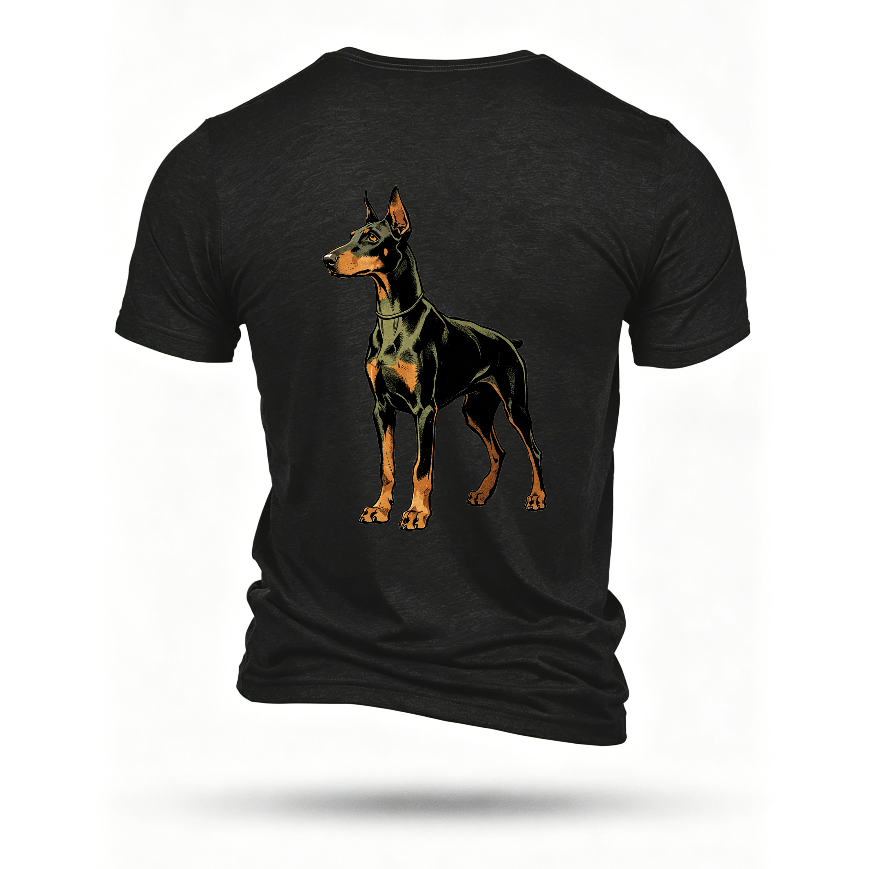 Black T-shirt, back print