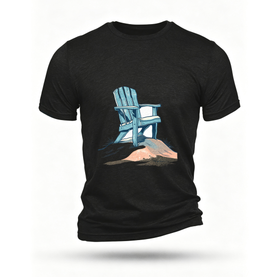 Black T-shirt, front print