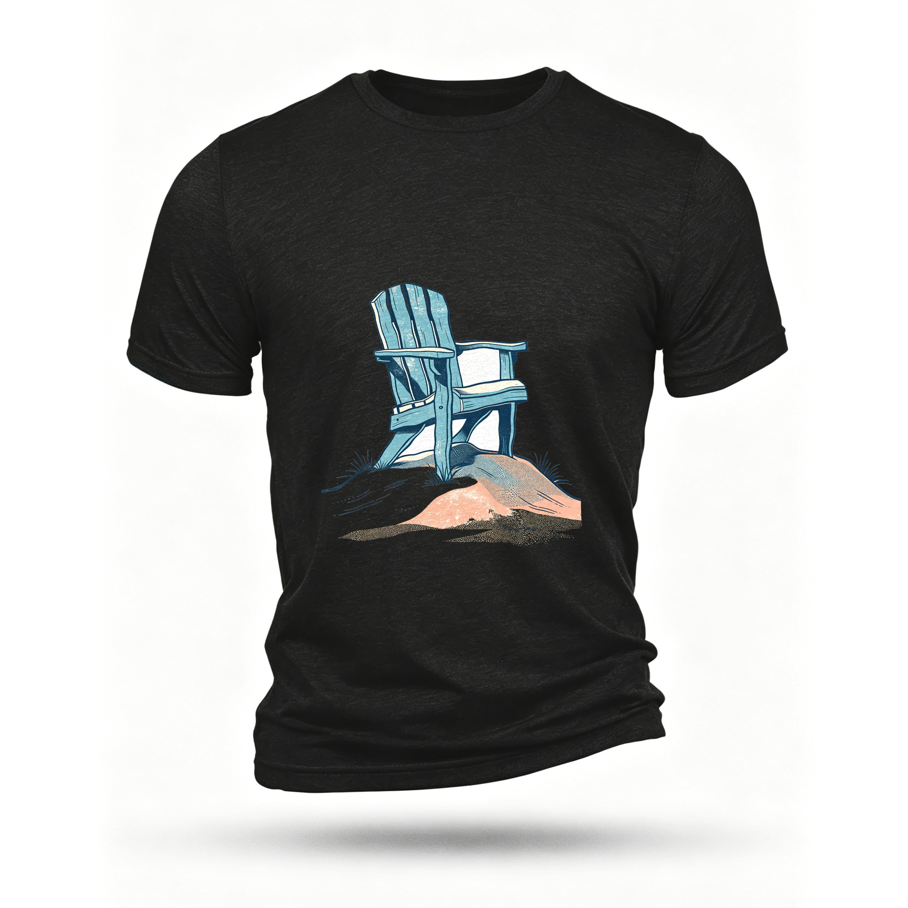 Black T-shirt, front print