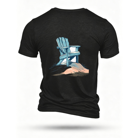 Black T-shirt, back print
