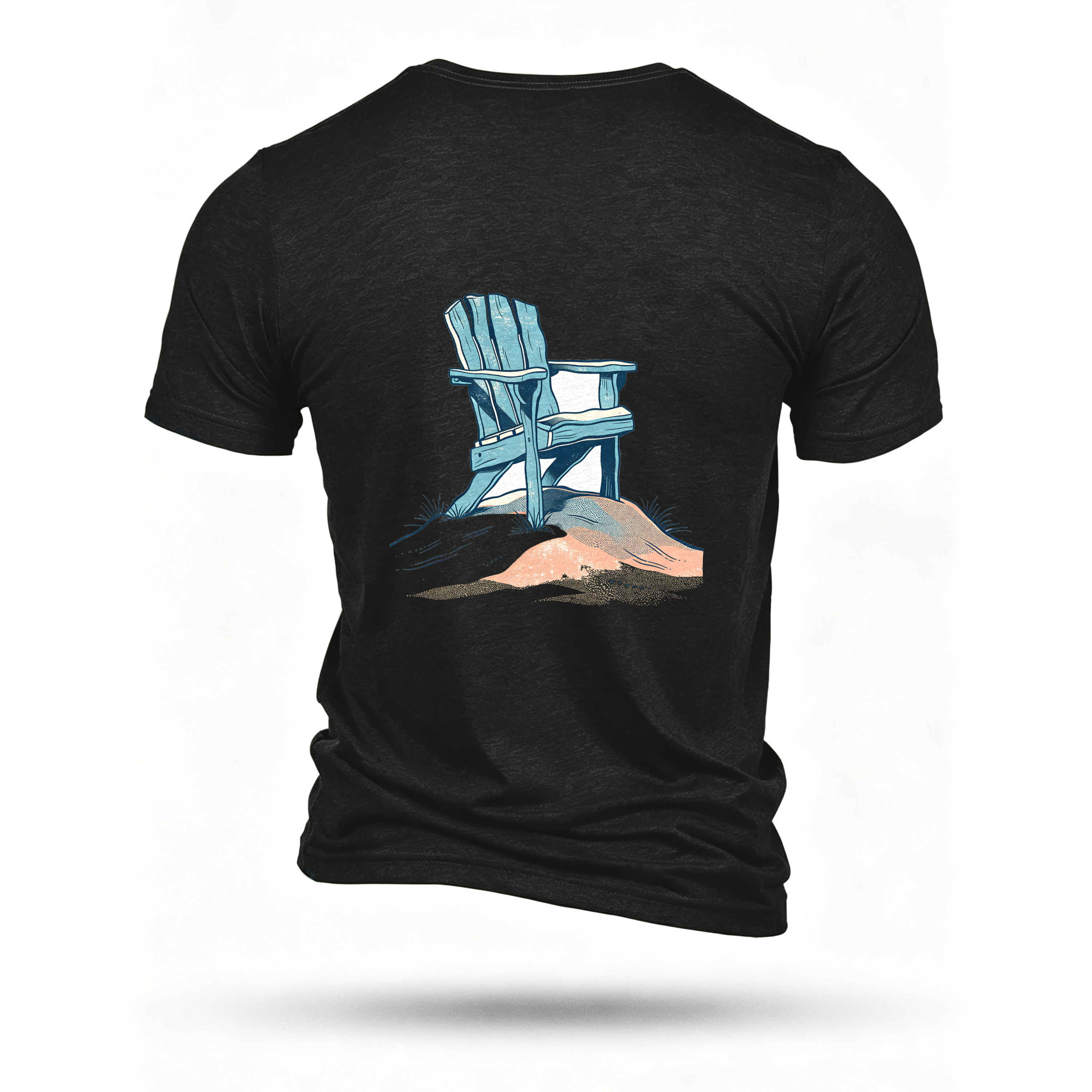 Black T-shirt, back print