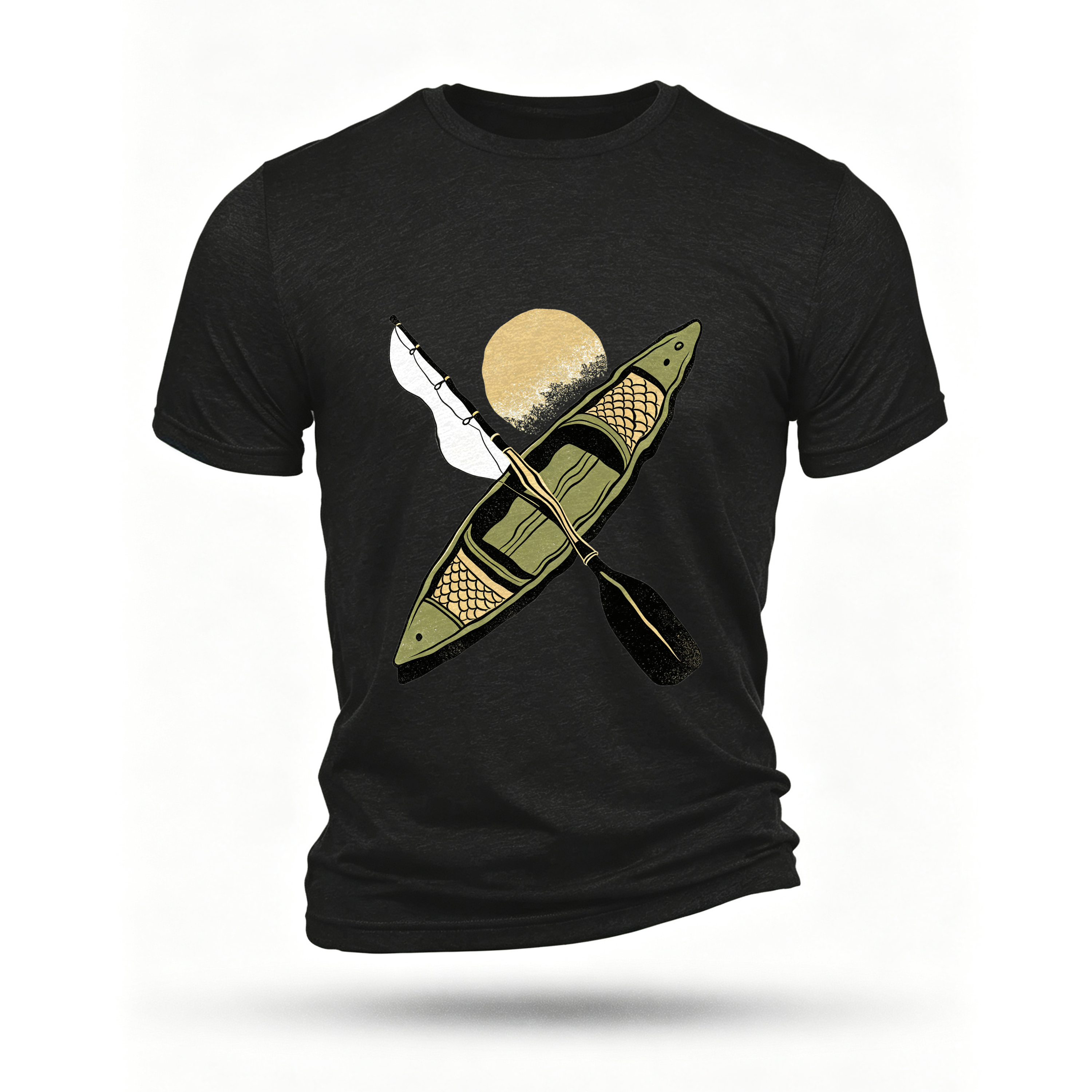 Black T-shirt, front print