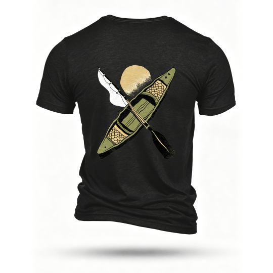 Black T-shirt, back print