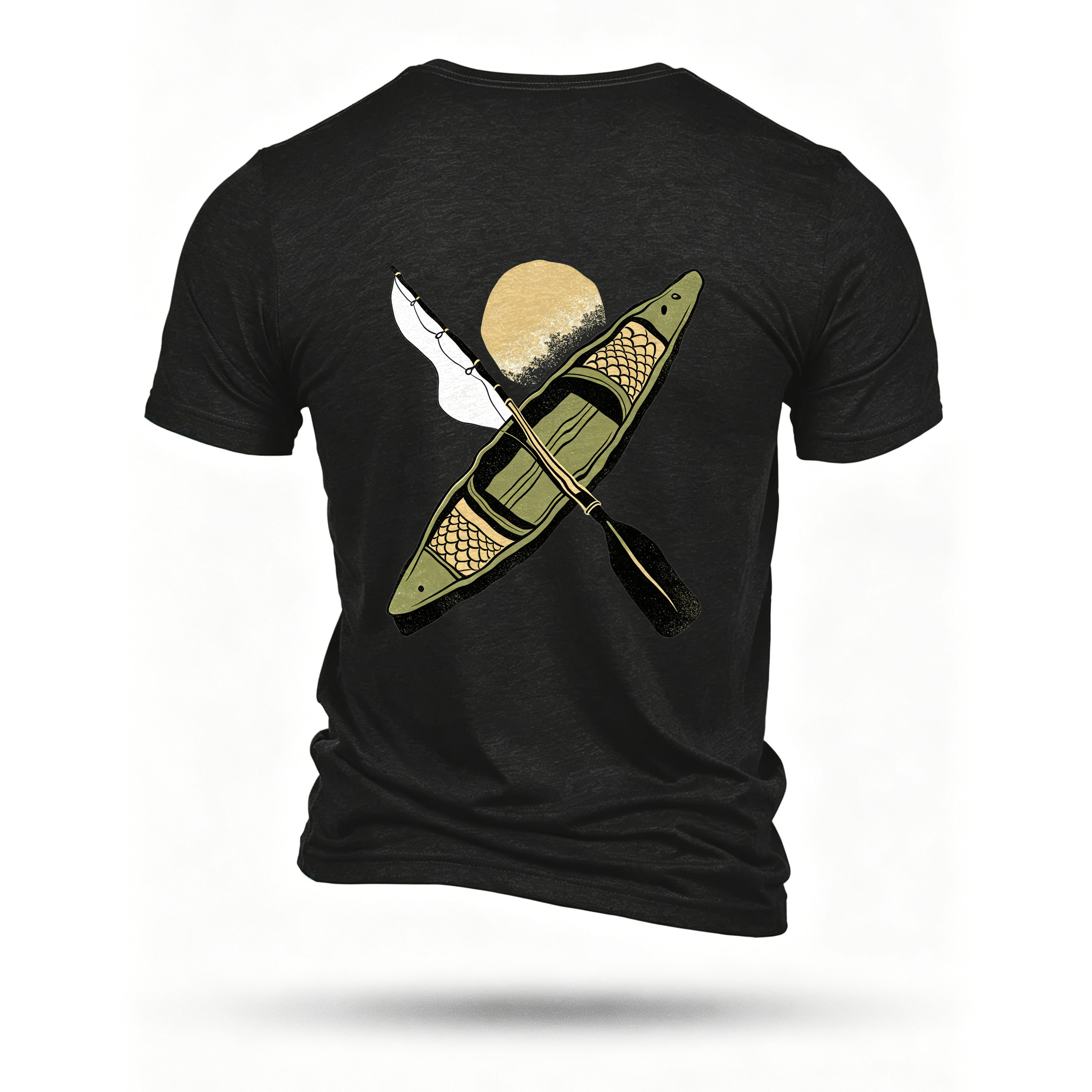 Black T-shirt, back print