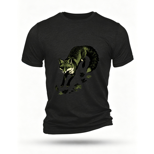 Black T-shirt, front print