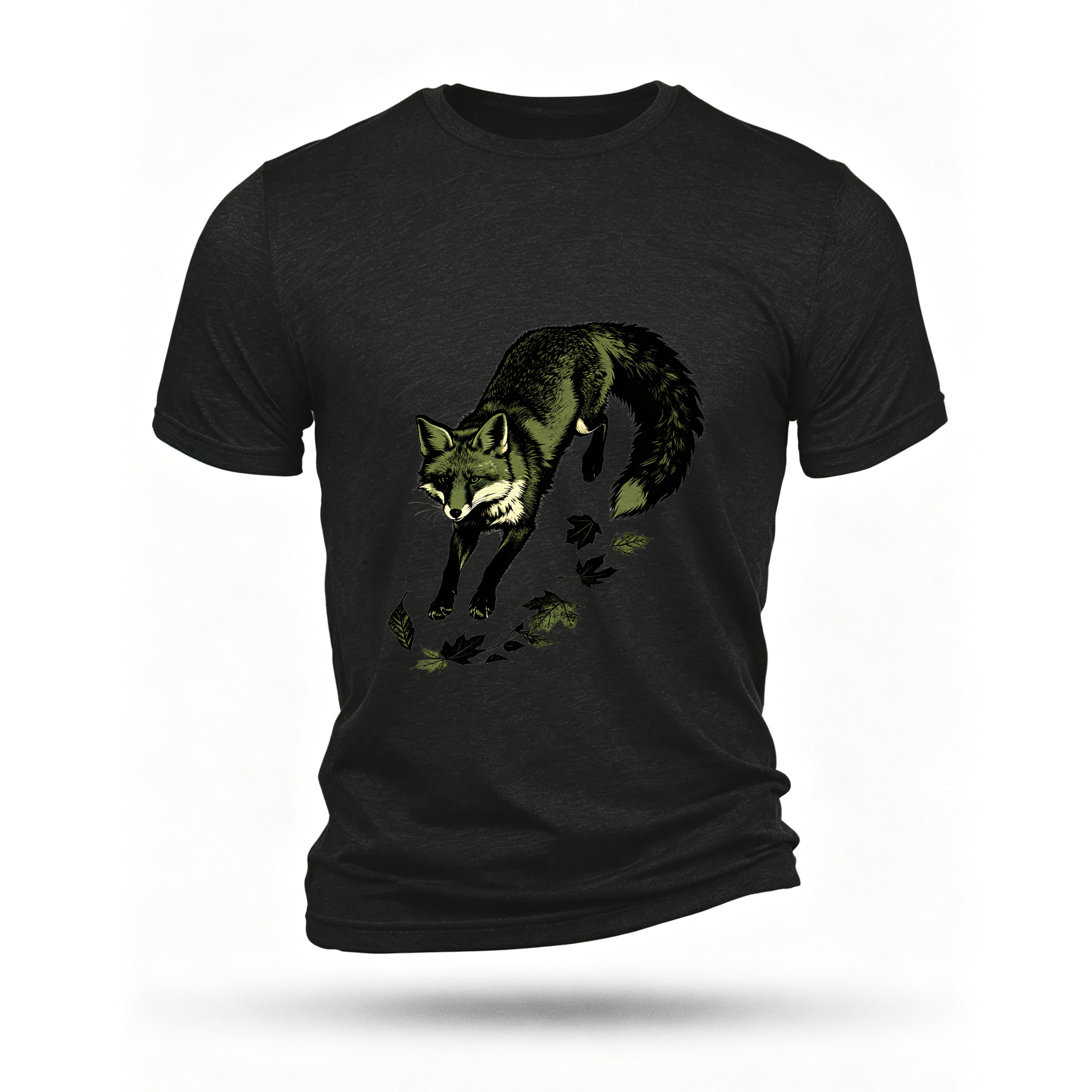 Black T-shirt, front print