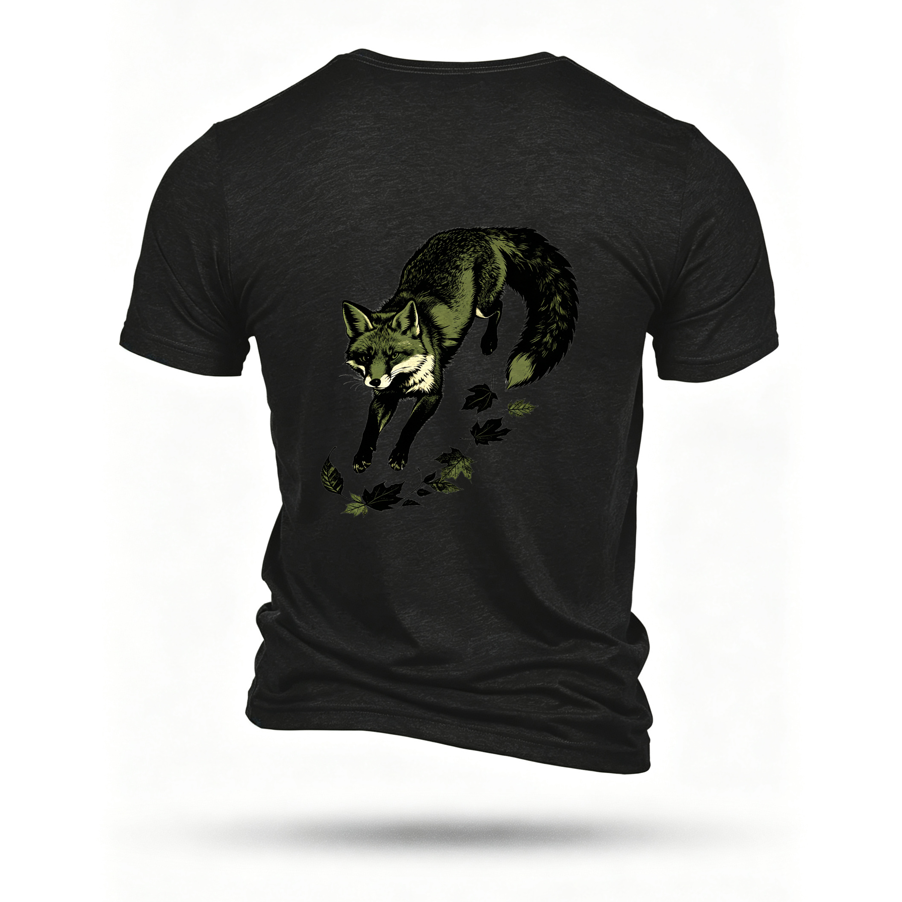 Black T-shirt, back print