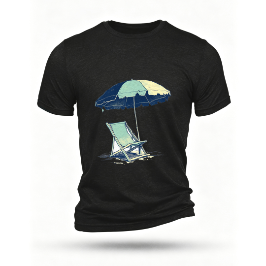 Black T-shirt, front print