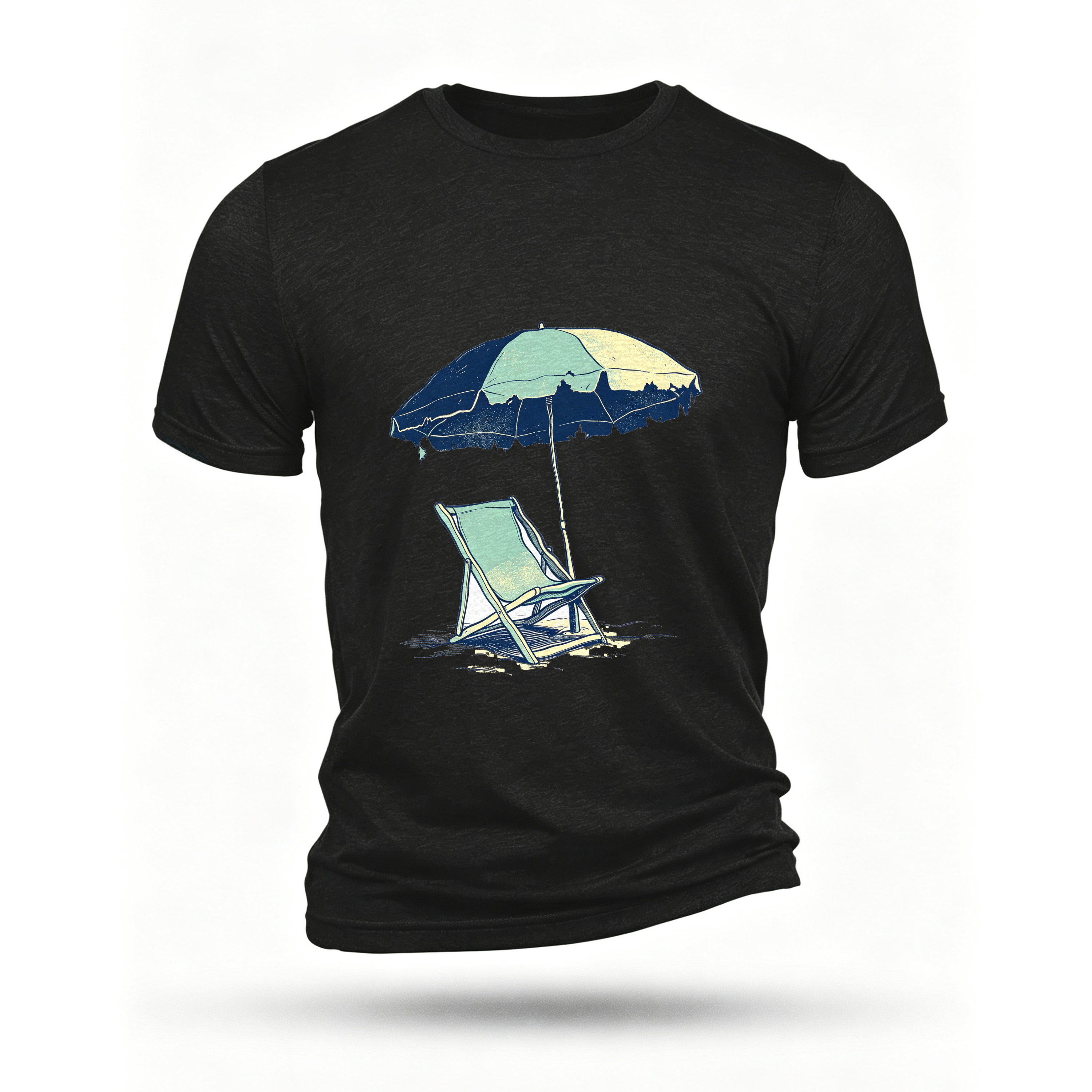 Black T-shirt, front print