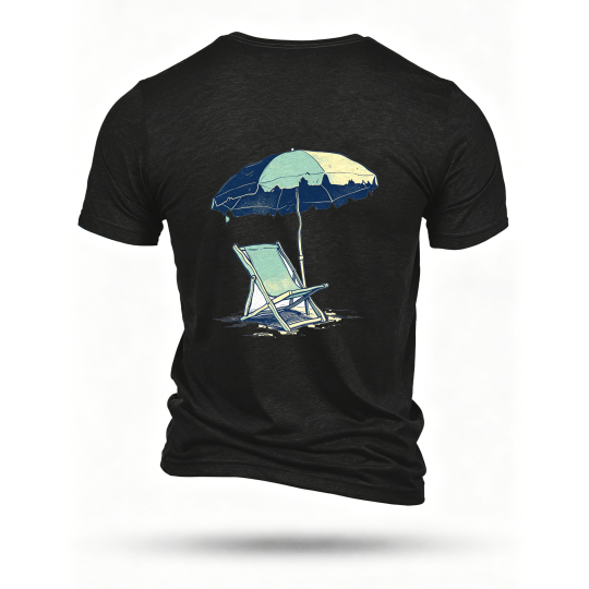 Black T-shirt, back print