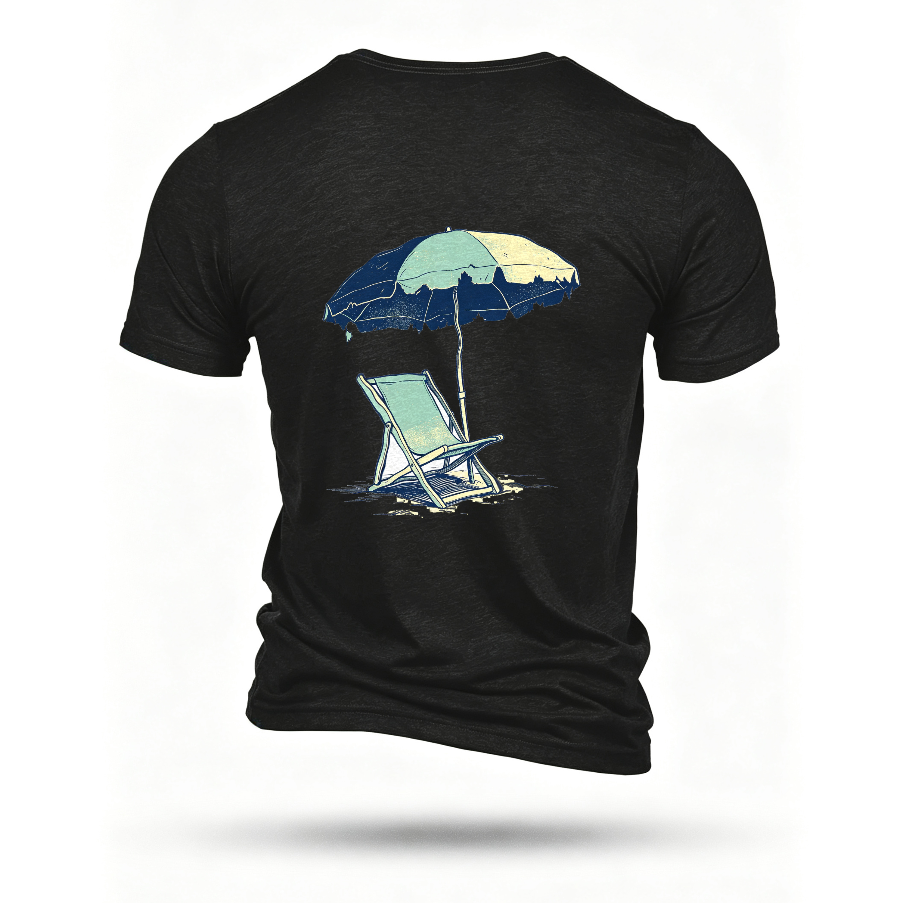 Black T-shirt, back print