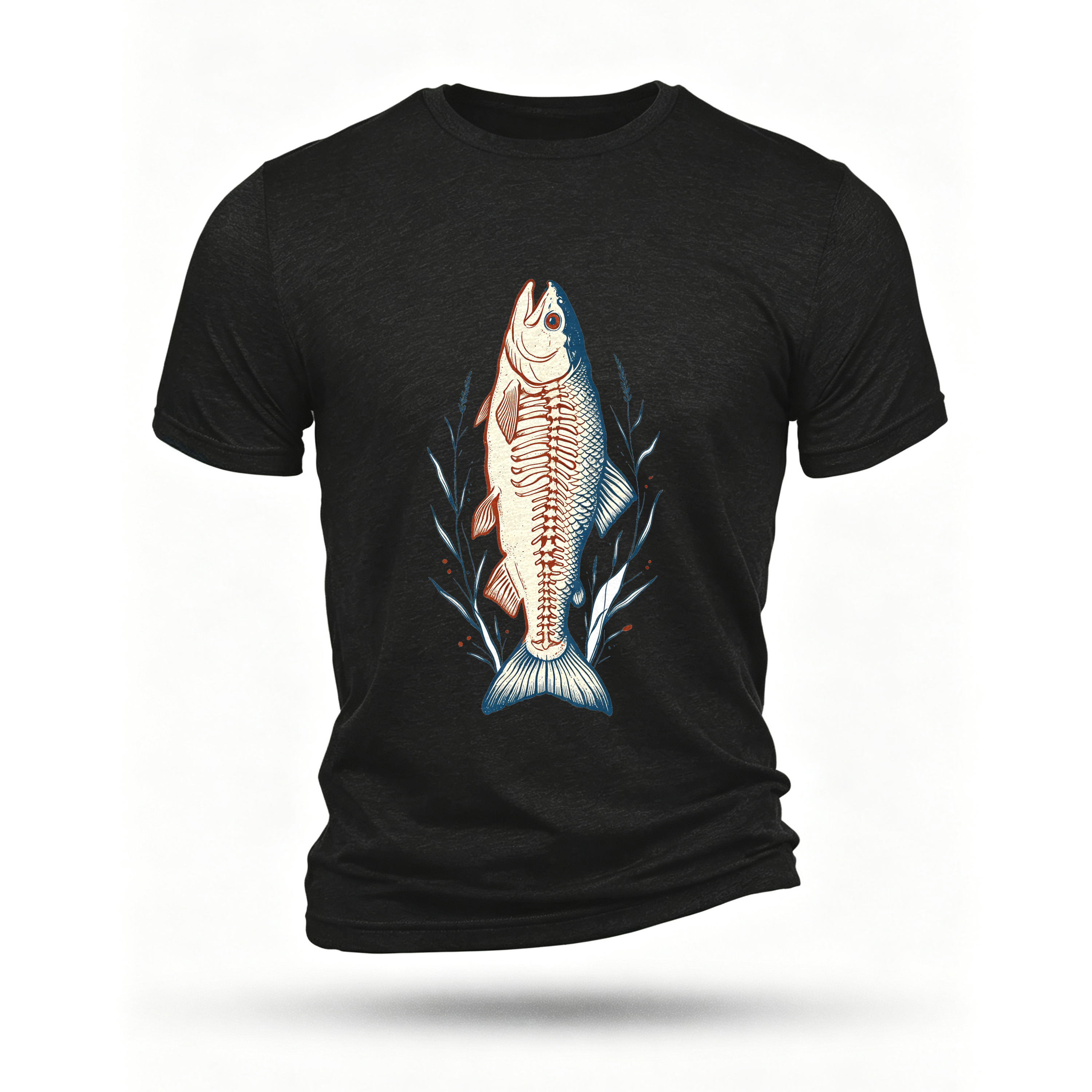 Black T-shirt, front print