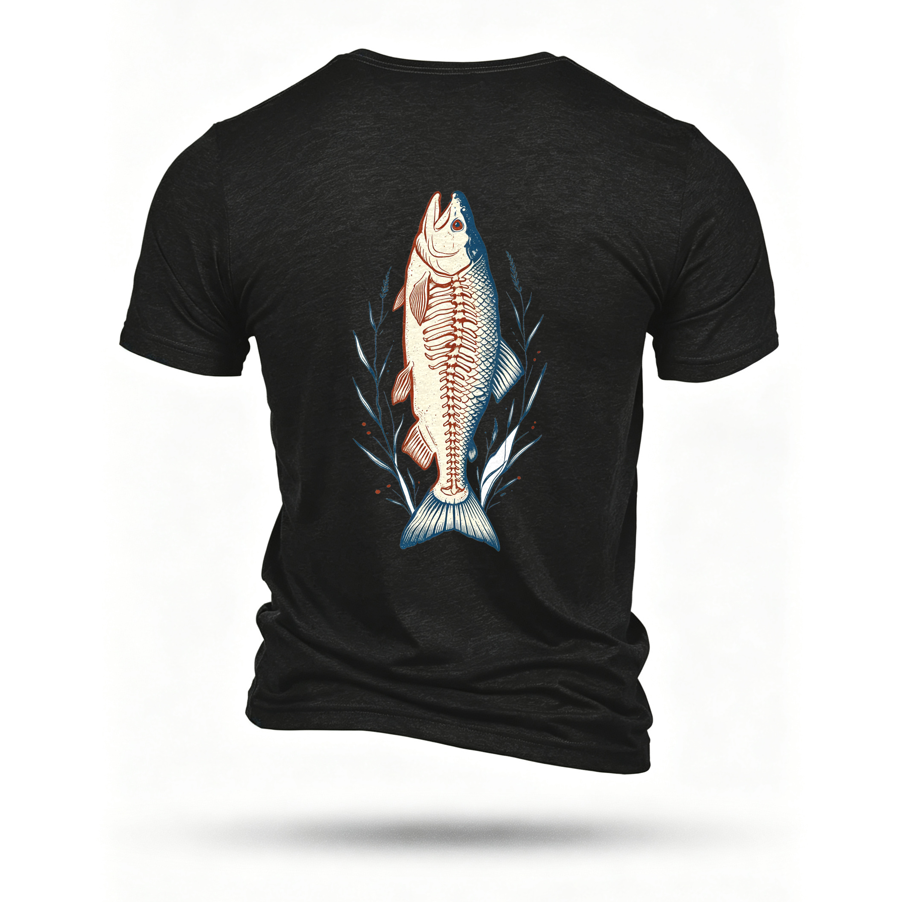 Black T-shirt, back print