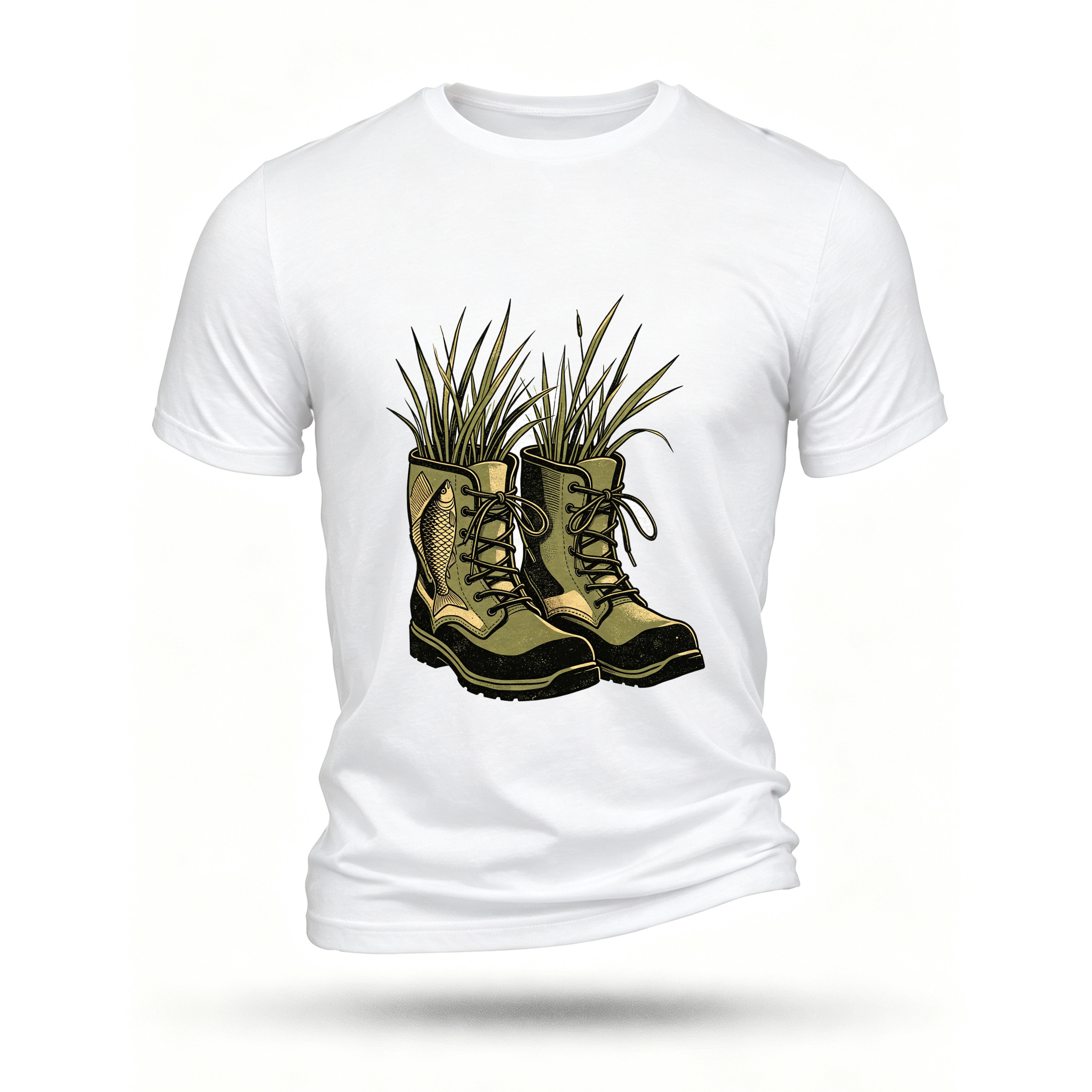White T-shirt, front print