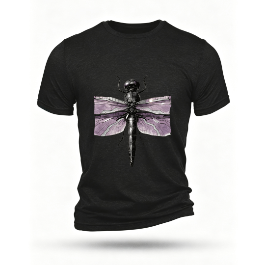 Black T-shirt, front print