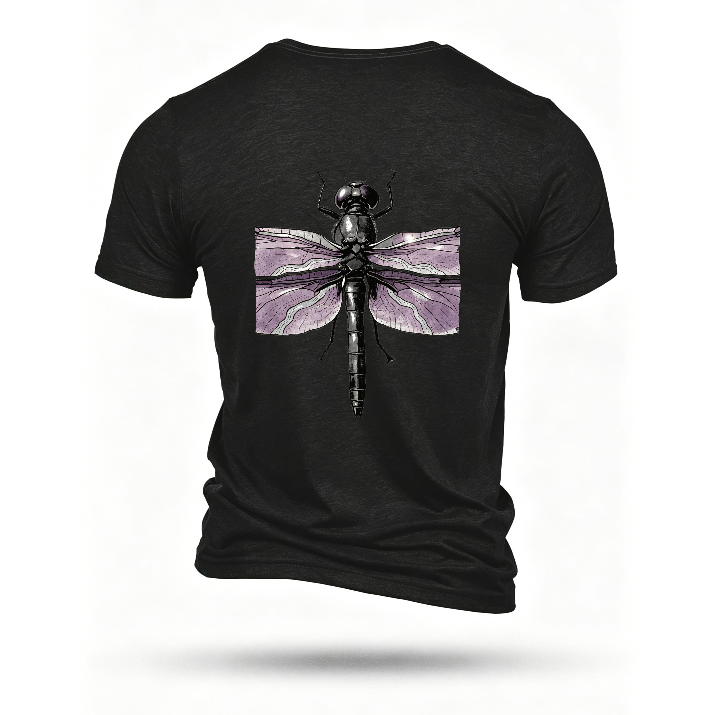 Black T-shirt, back print