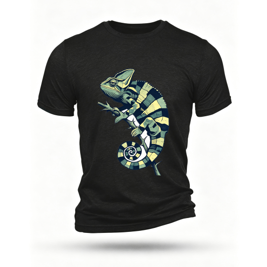 Black T-shirt, front print