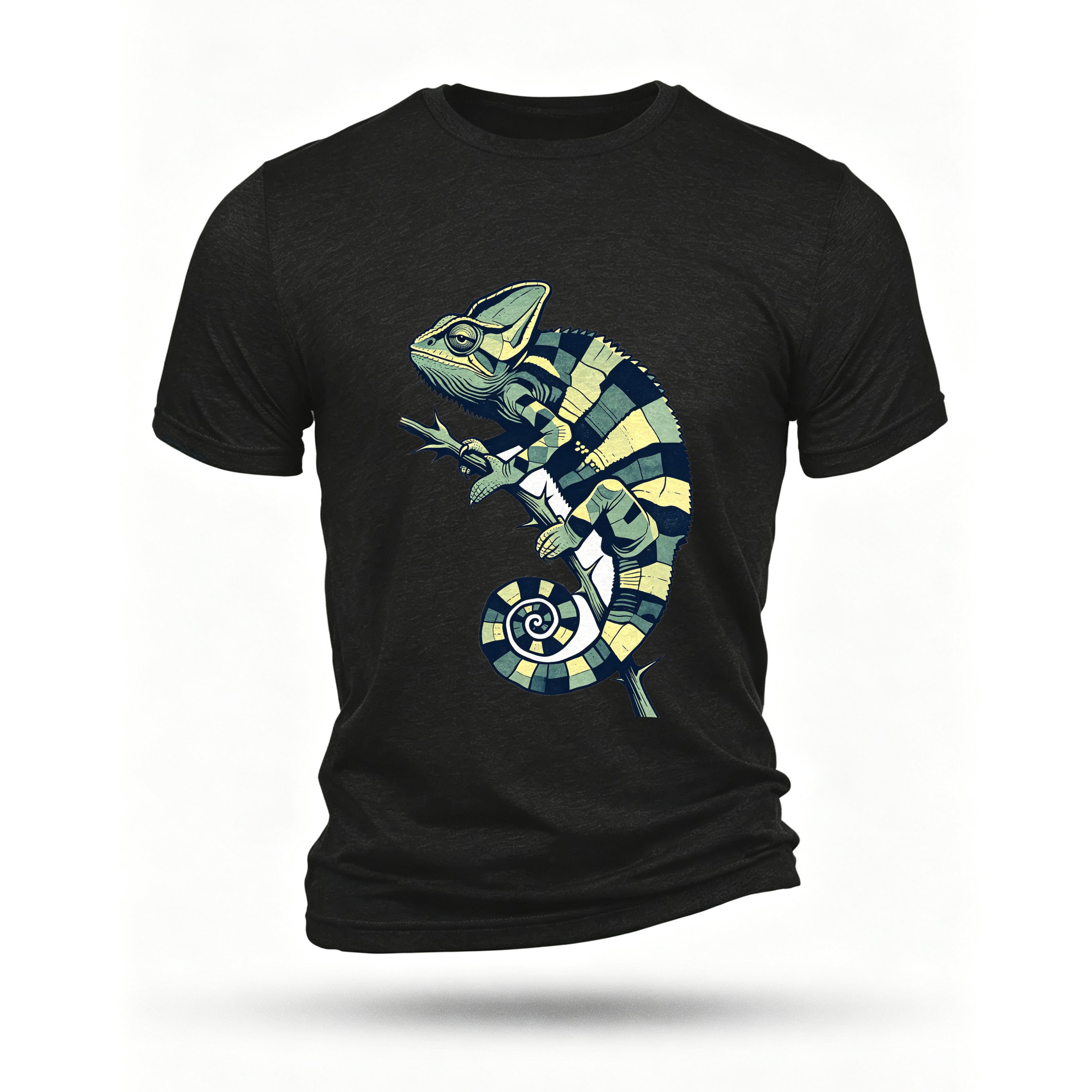 Black T-shirt, front print