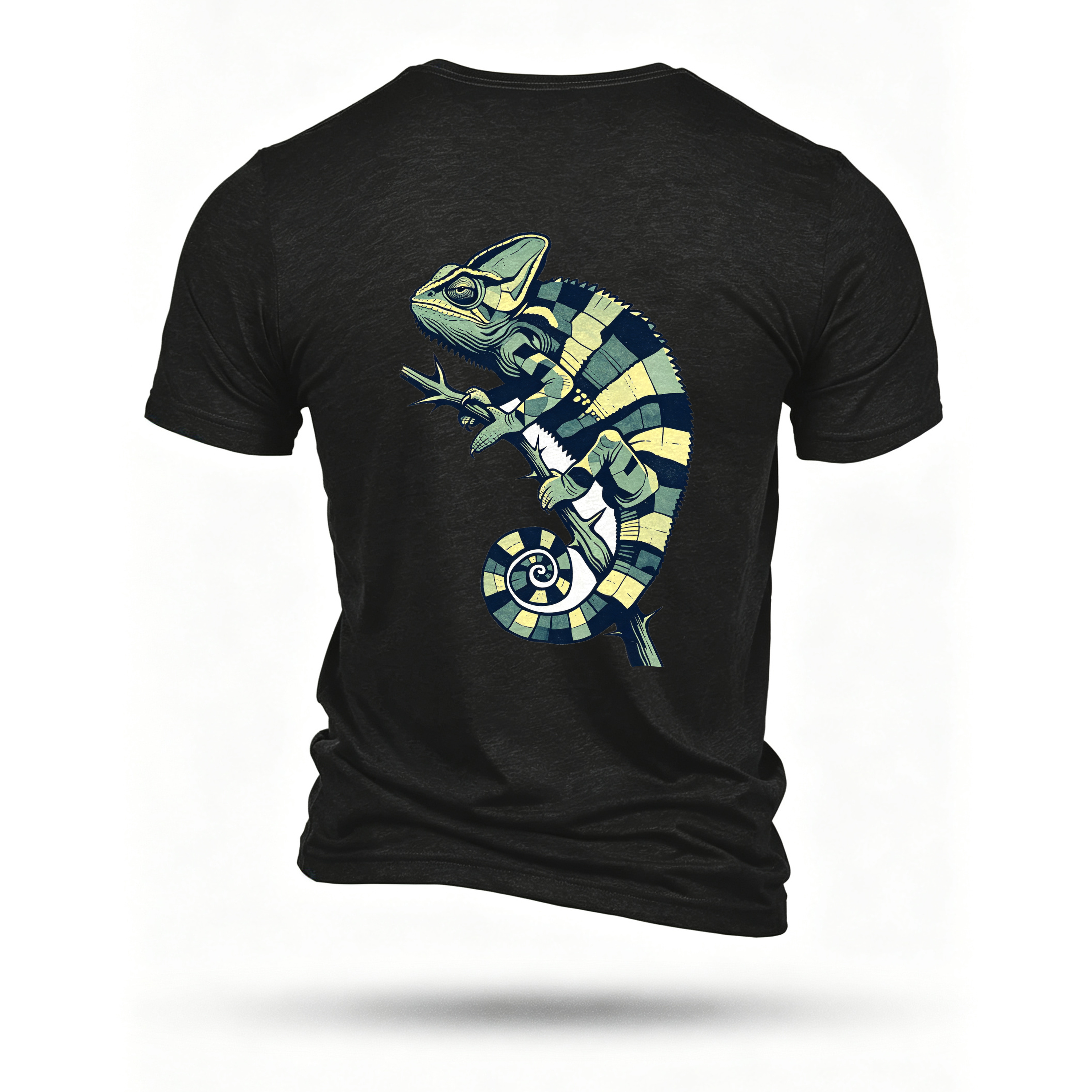 Black T-shirt, back print