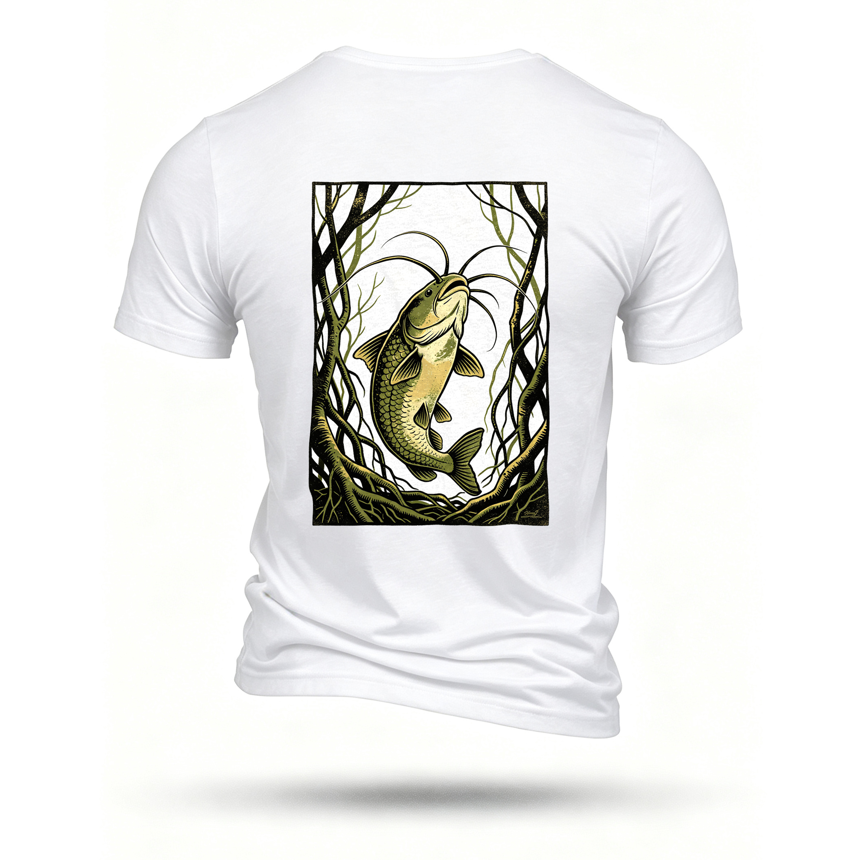 White T-shirt, back print