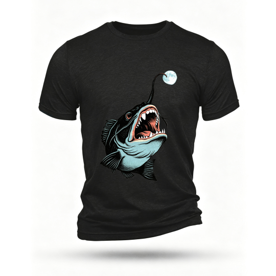 Black T-shirt, front print