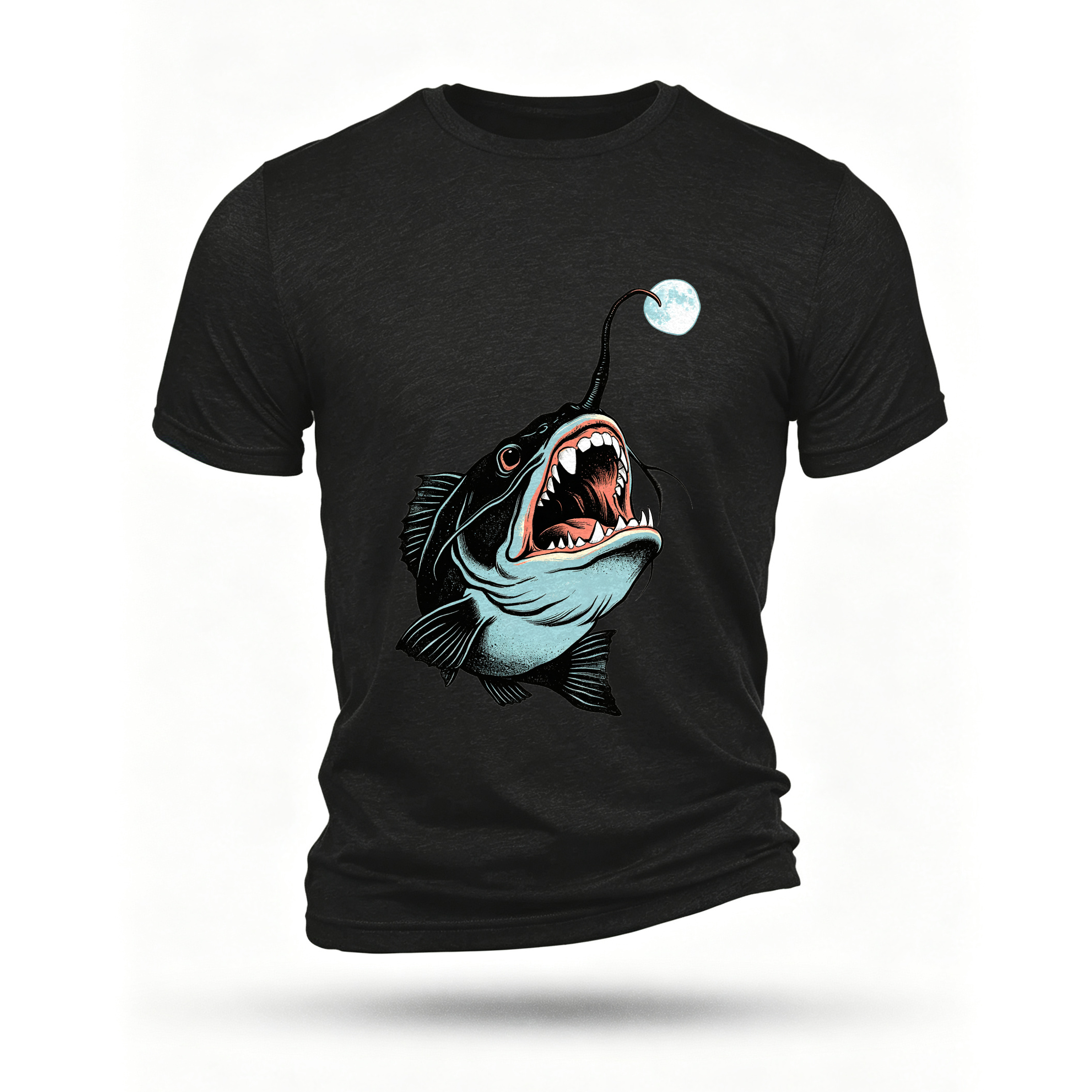 Black T-shirt, front print