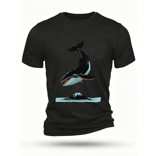 Black T-shirt, front print