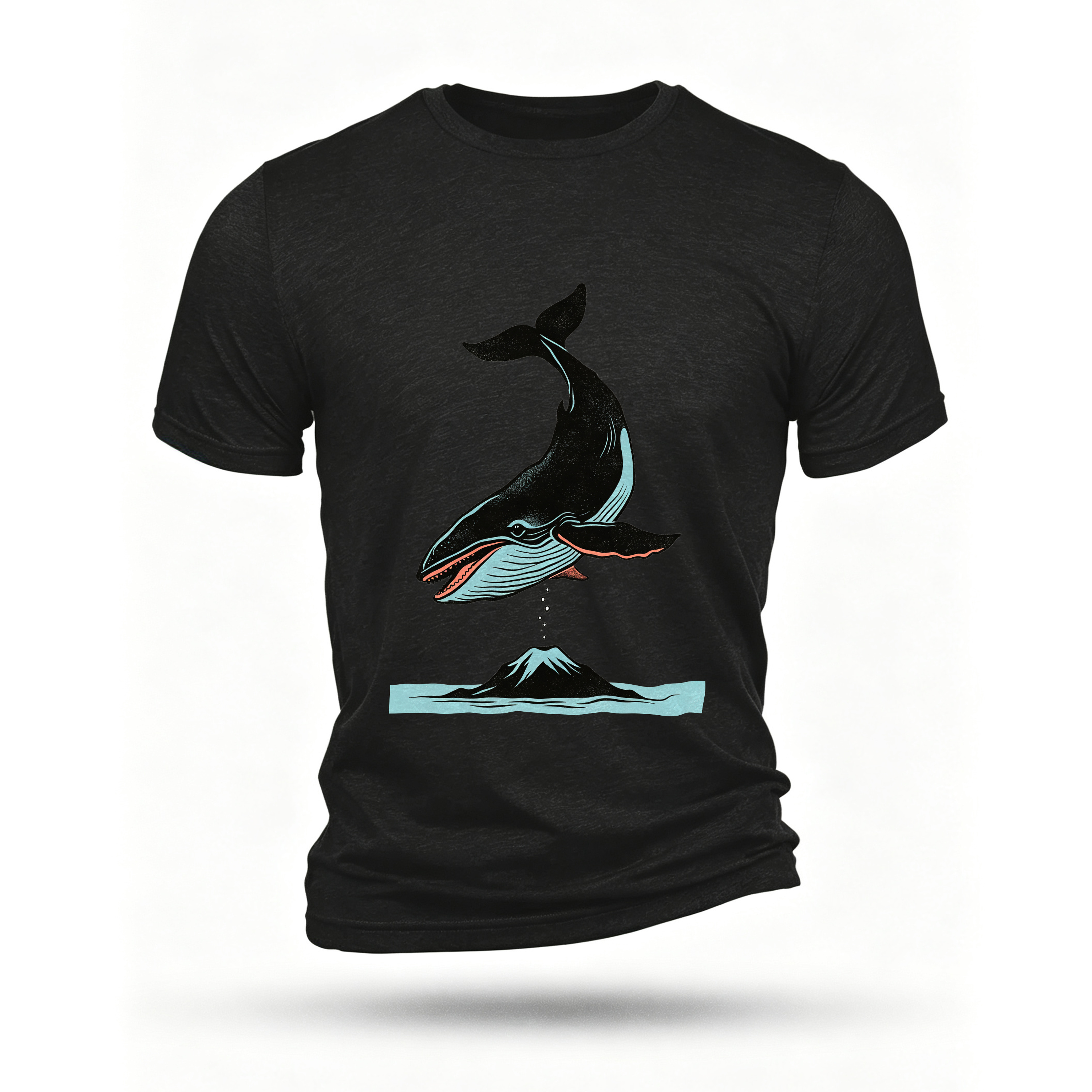 Black T-shirt, front print