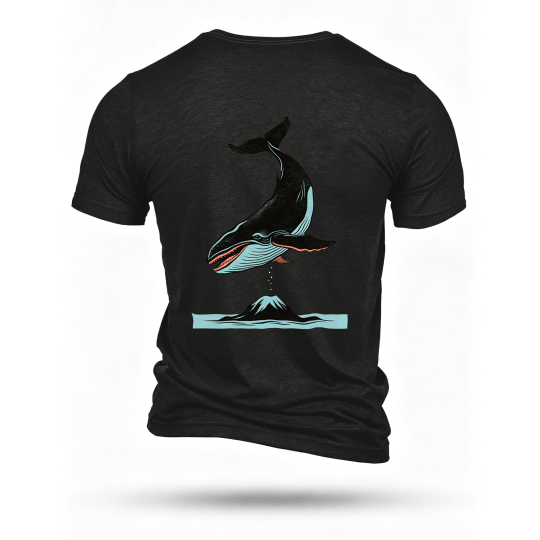 Black T-shirt, back print