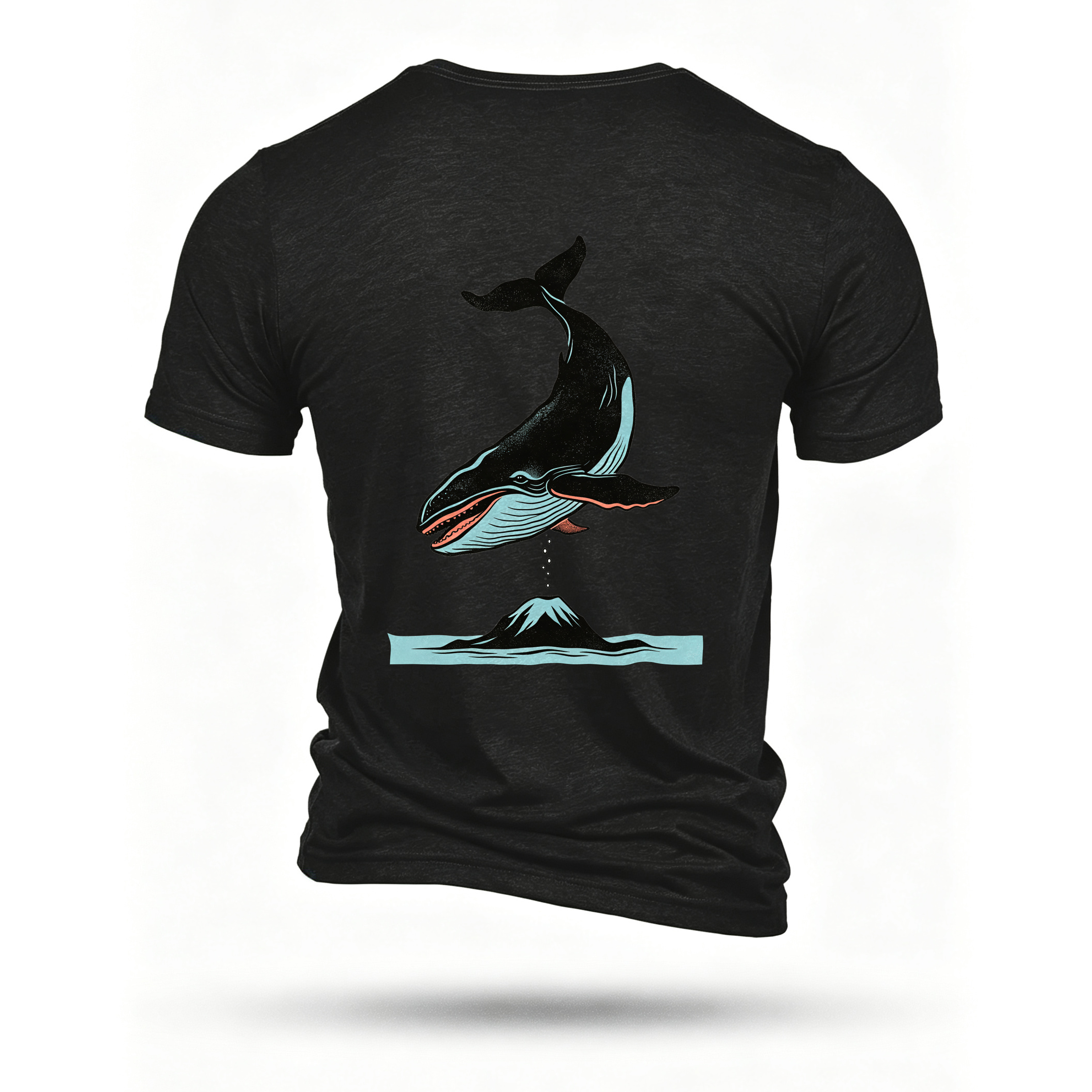Black T-shirt, back print
