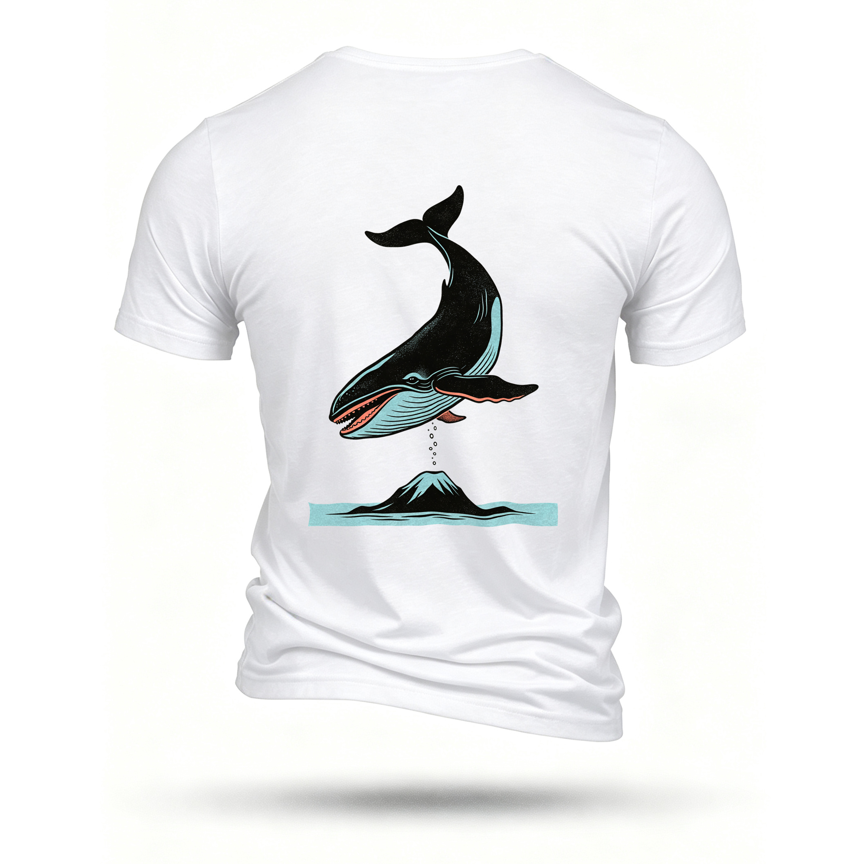 White T-shirt, back print