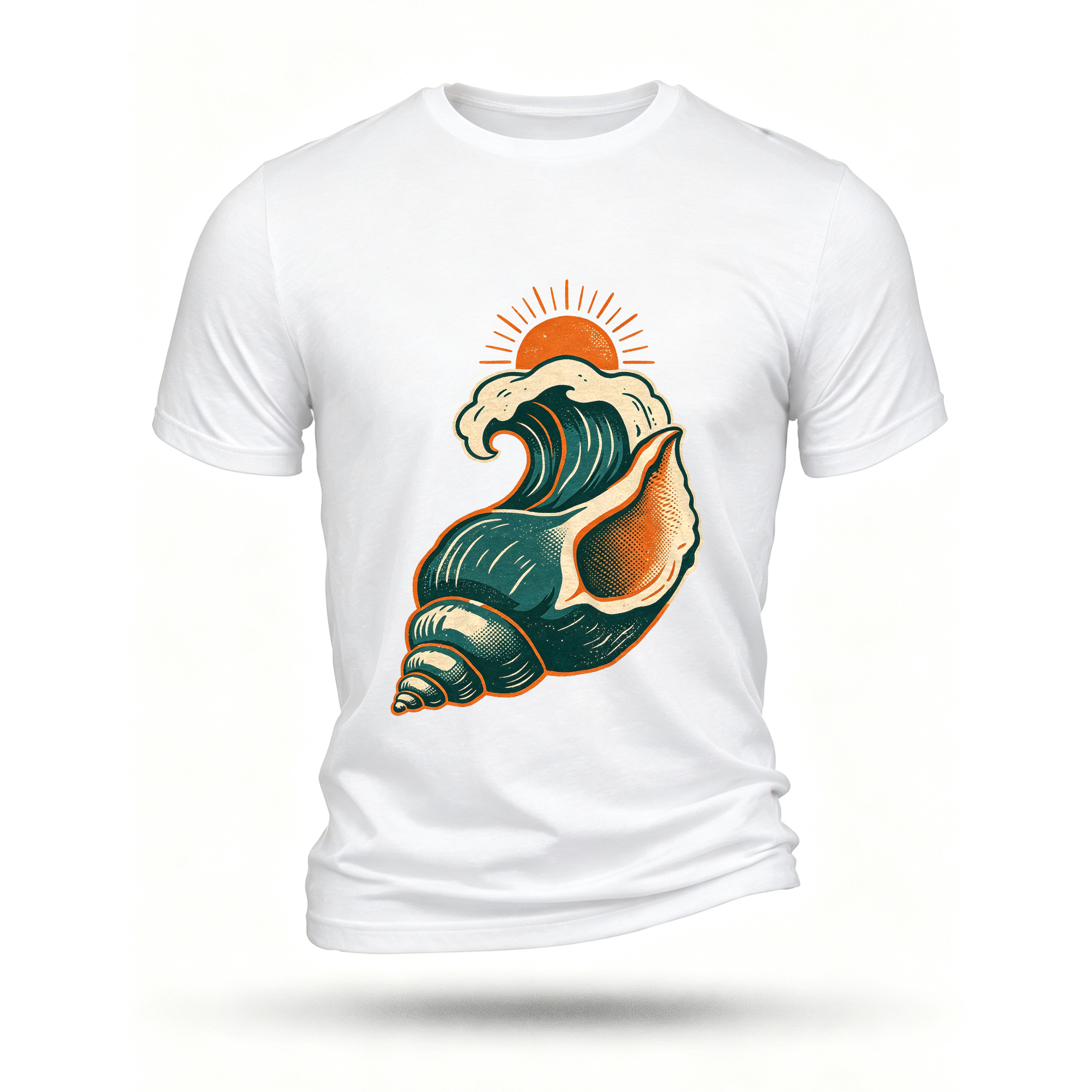 White T-shirt, front print