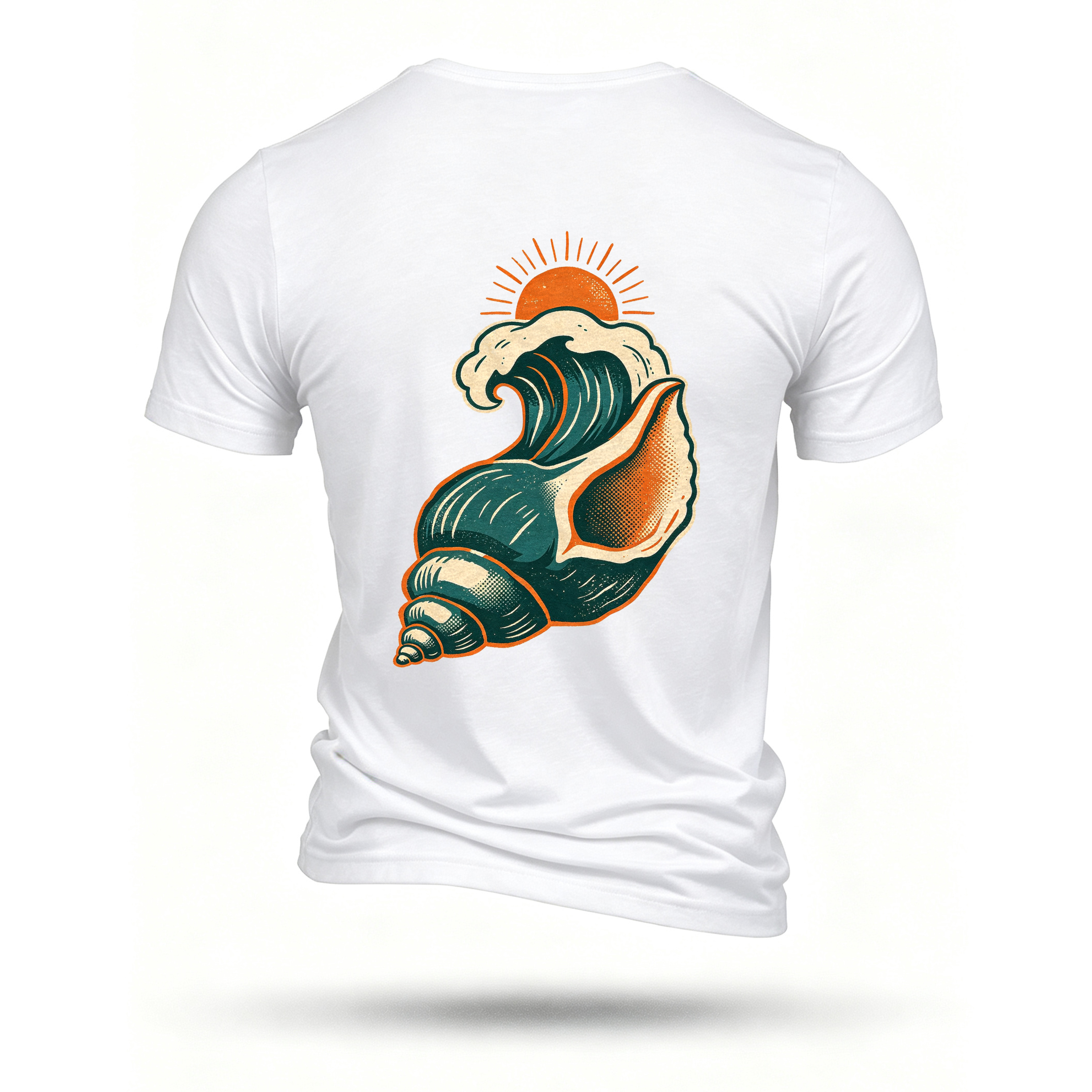 White T-shirt, back print