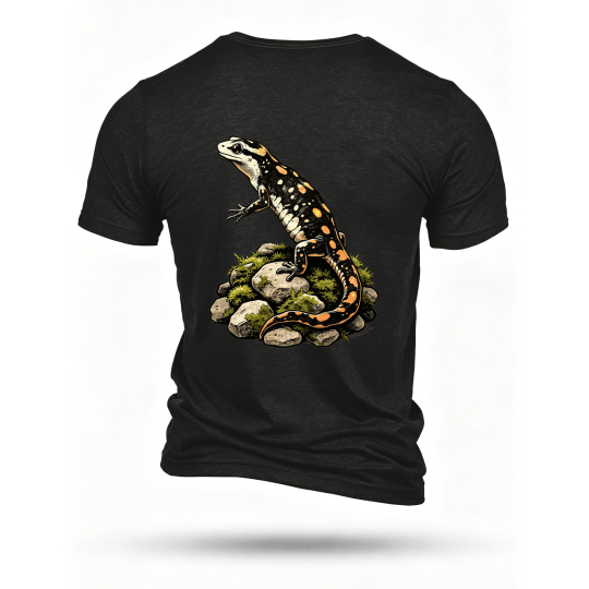 Black T-shirt, back print