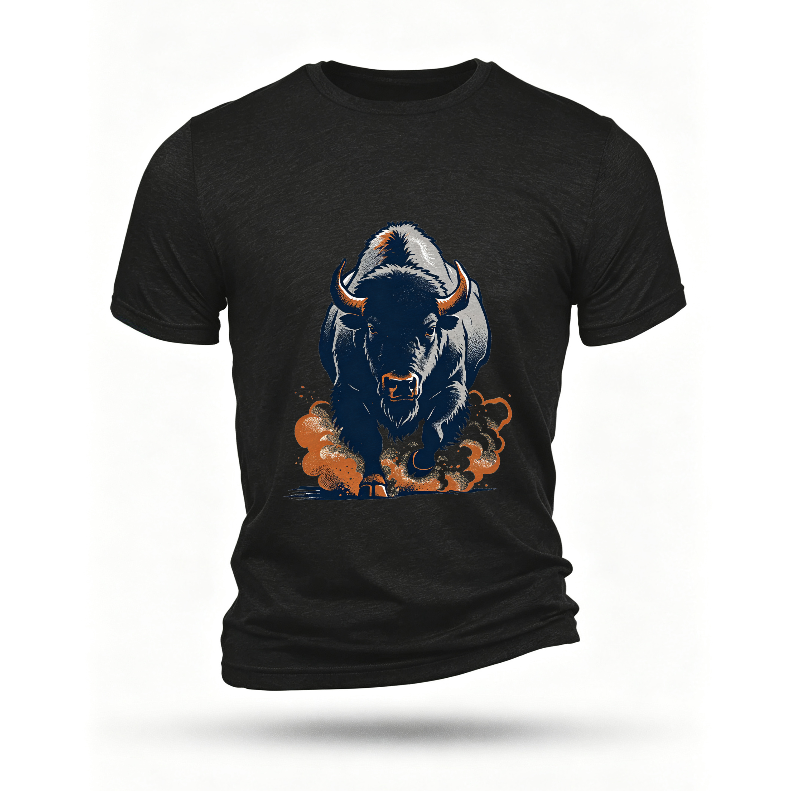 Black T-shirt, front print