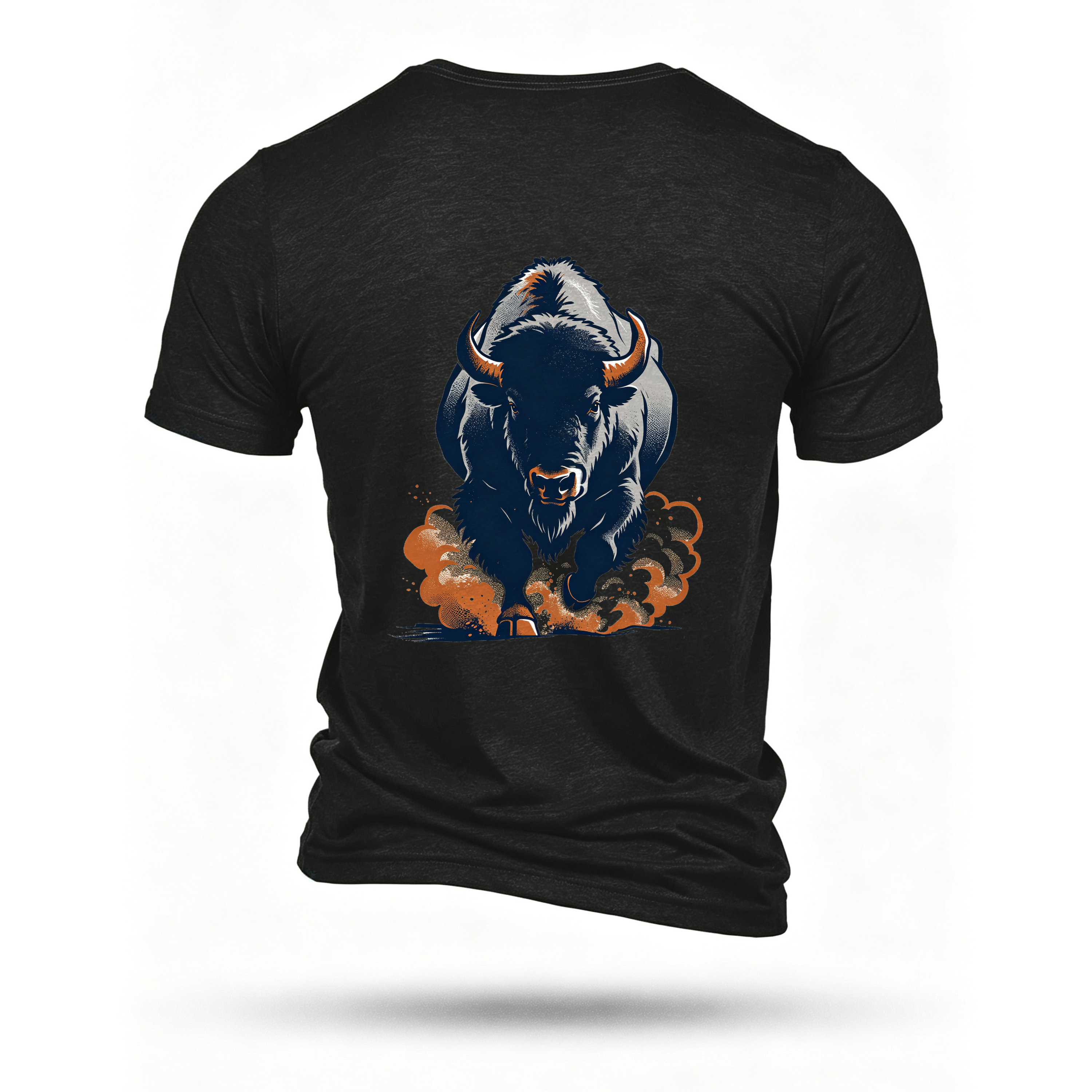 Black T-shirt, back print
