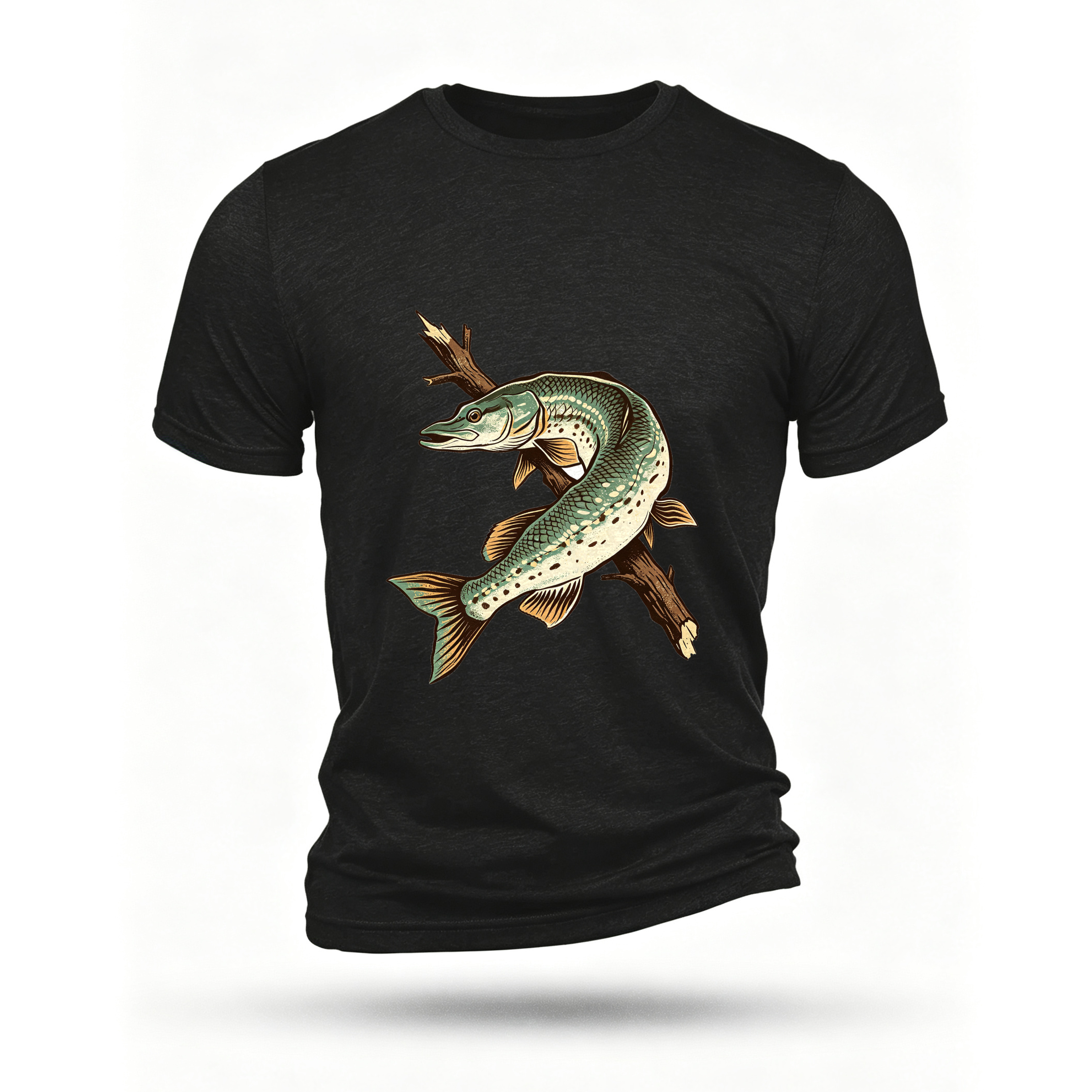 Black T-shirt, front print