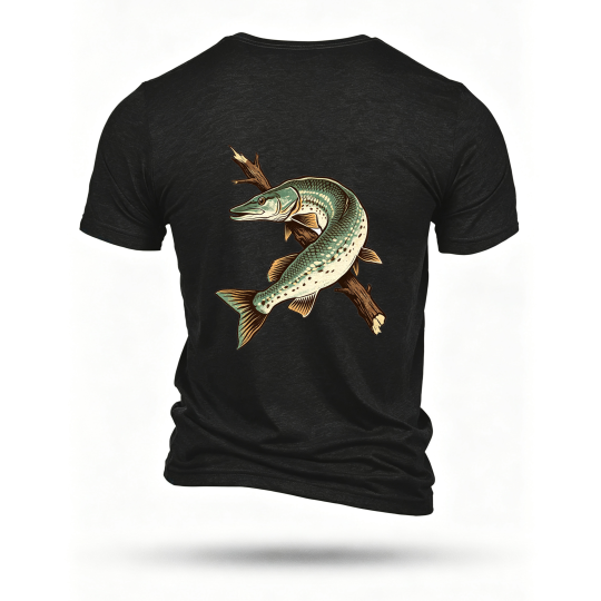 Black T-shirt, back print