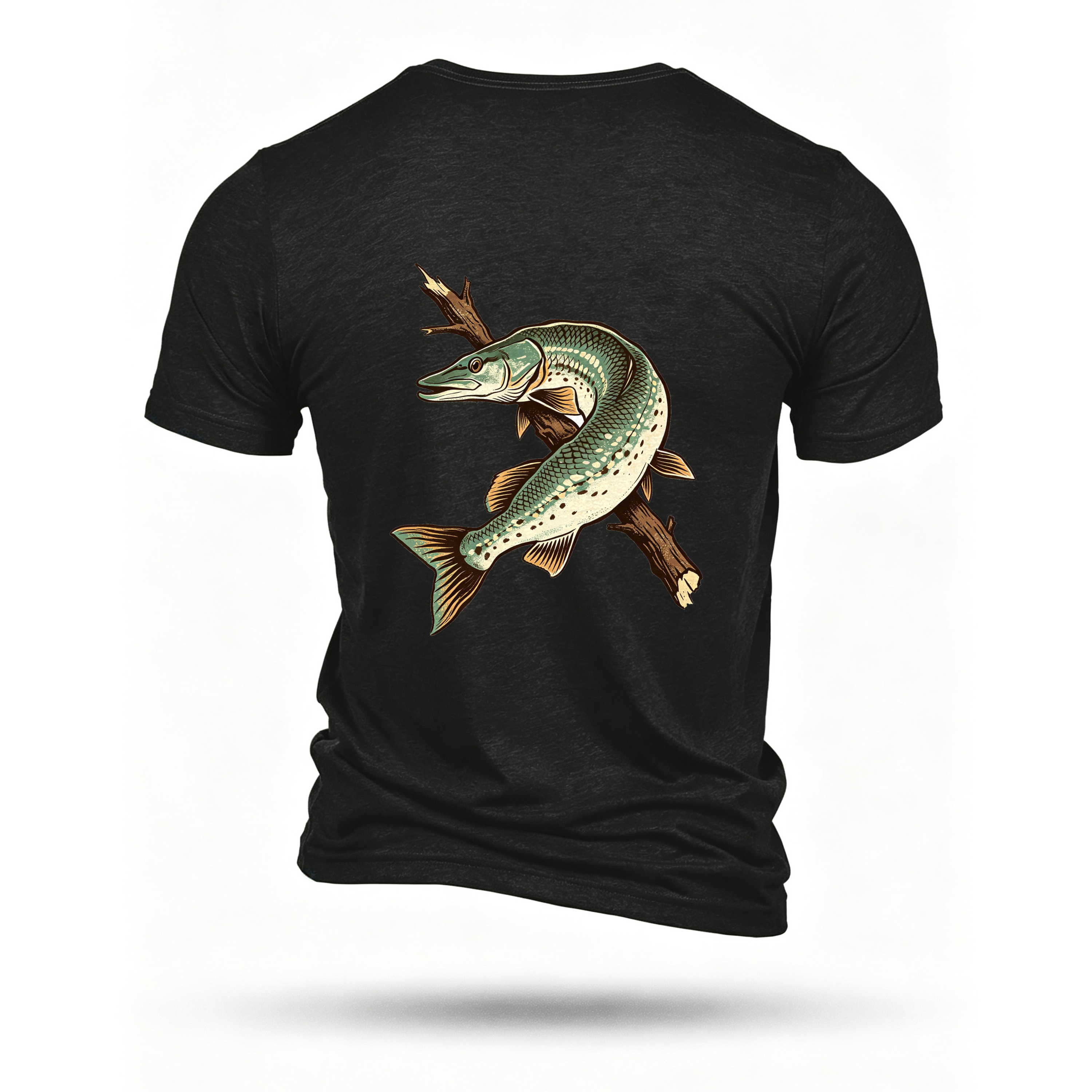 Black T-shirt, back print