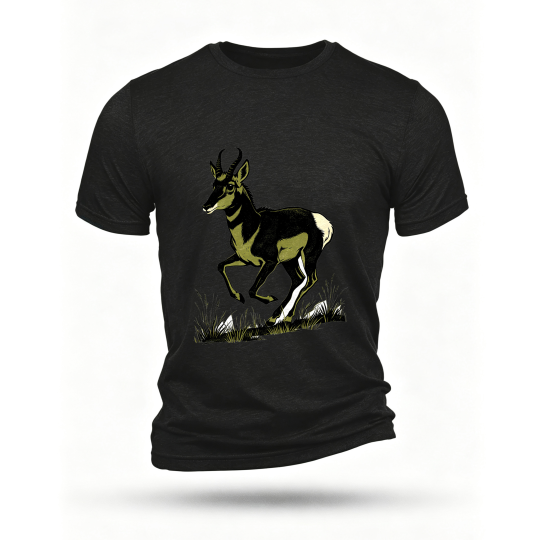 Black T-shirt, front print