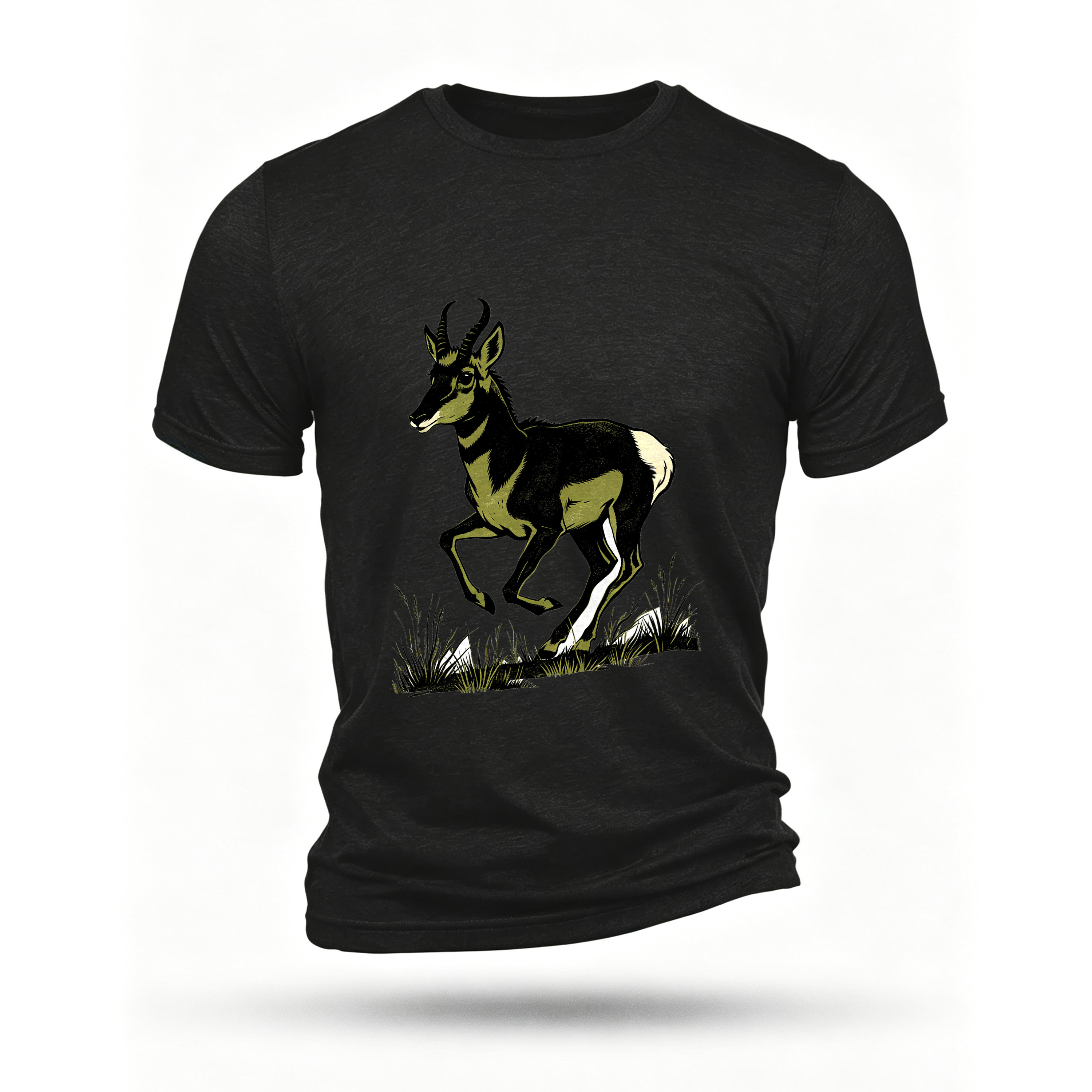 Black T-shirt, front print