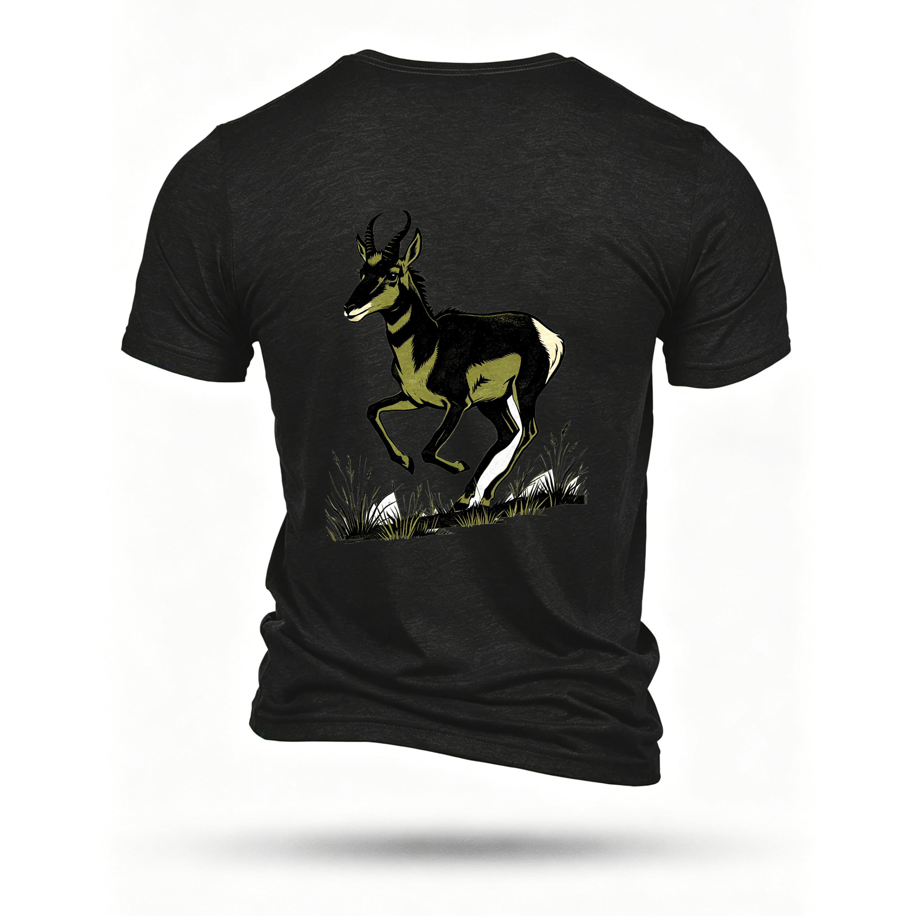 Black T-shirt, back print