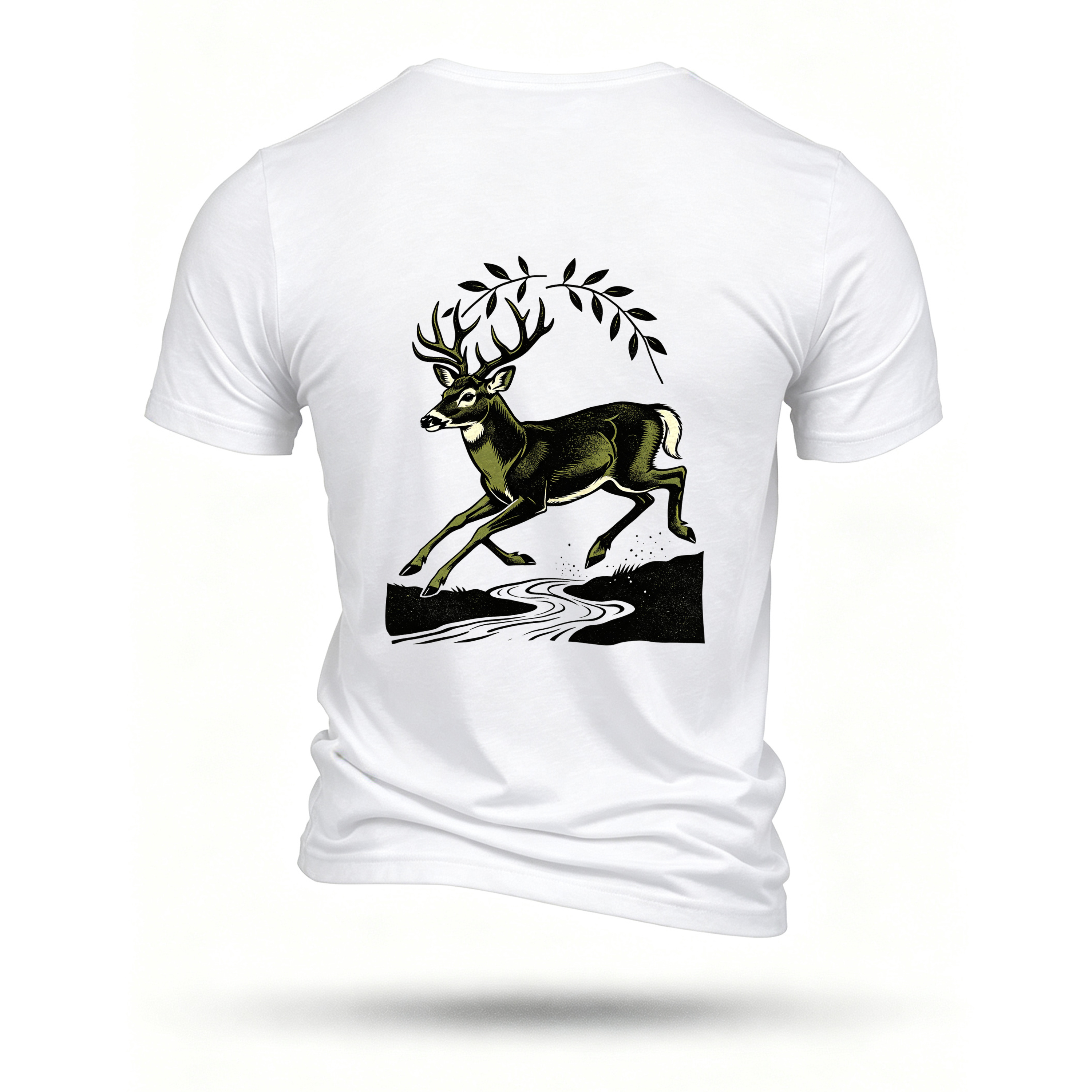 White T-shirt, back print