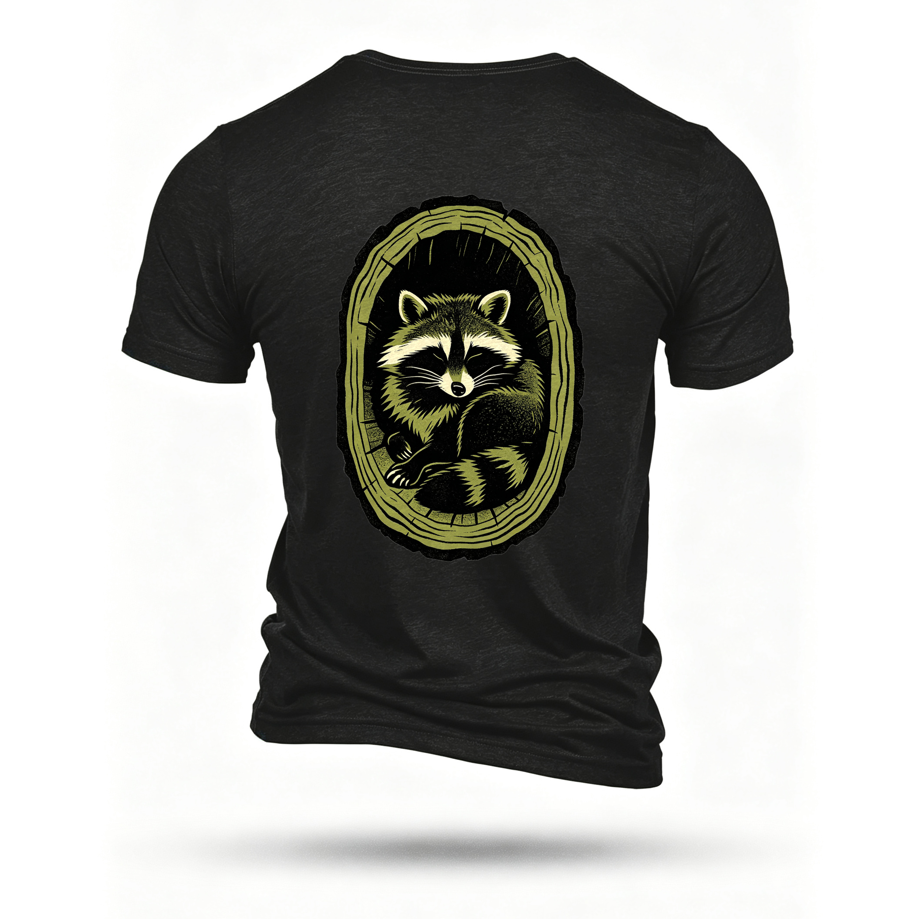 Black T-shirt, back print