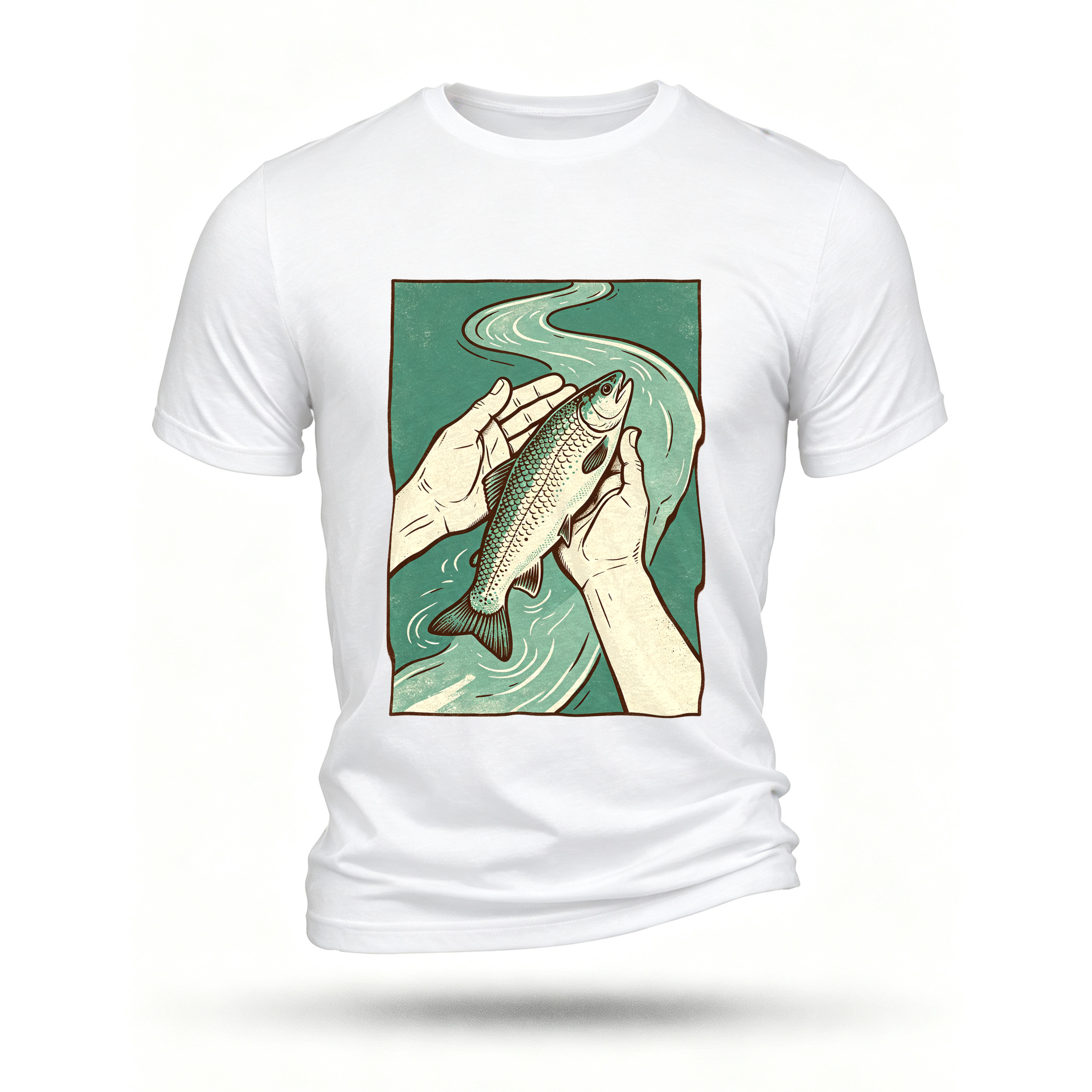 White T-shirt, front print