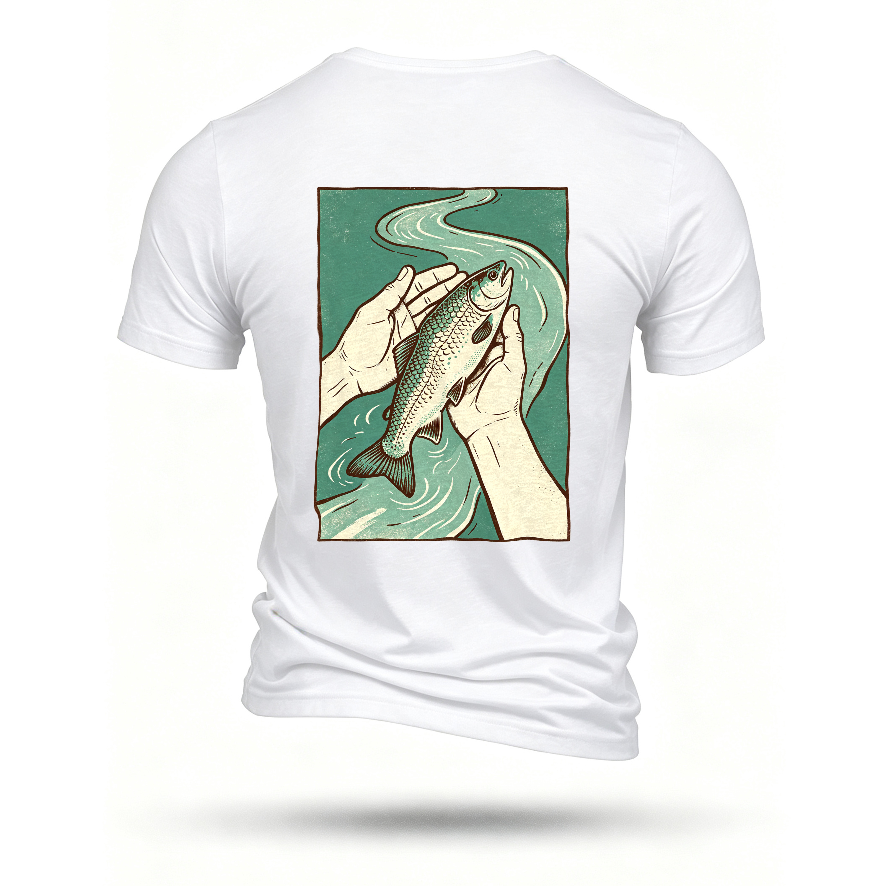 White T-shirt, back print